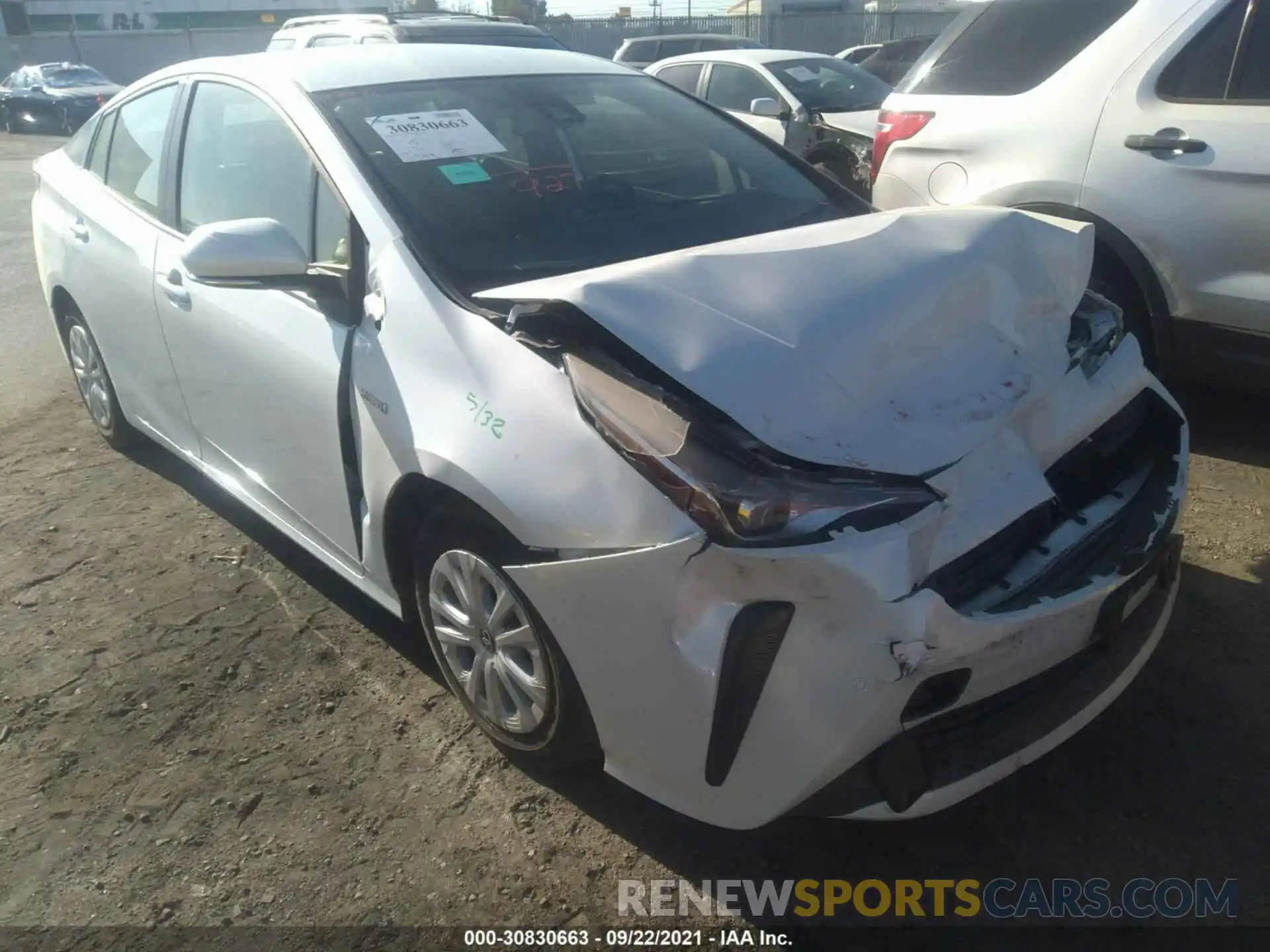 1 Photograph of a damaged car JTDKAMFU6M3136306 TOYOTA PRIUS 2021