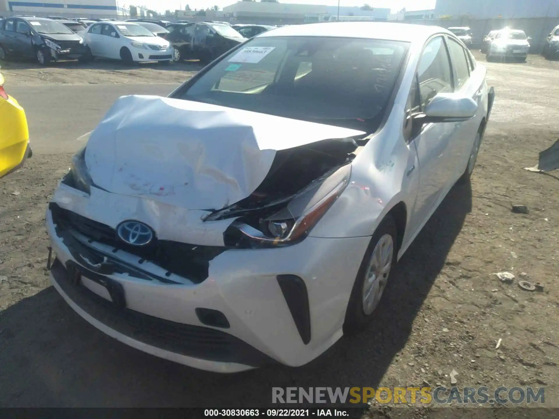 2 Photograph of a damaged car JTDKAMFU6M3136306 TOYOTA PRIUS 2021