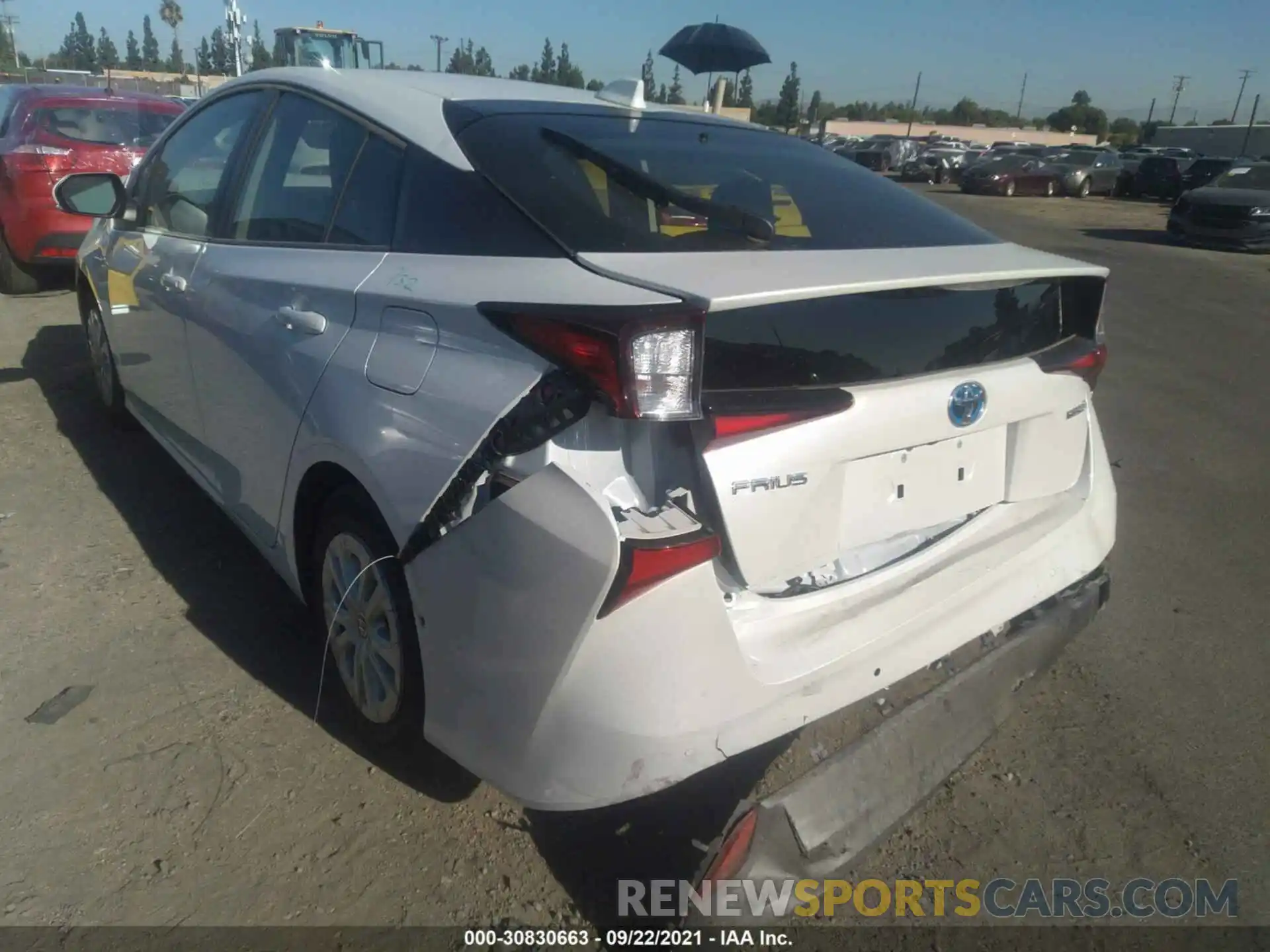 3 Photograph of a damaged car JTDKAMFU6M3136306 TOYOTA PRIUS 2021