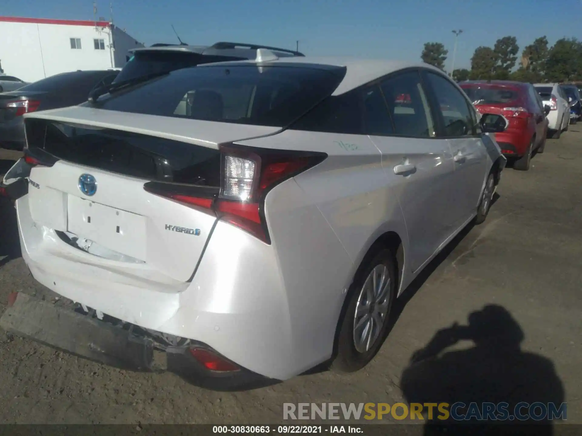 4 Photograph of a damaged car JTDKAMFU6M3136306 TOYOTA PRIUS 2021