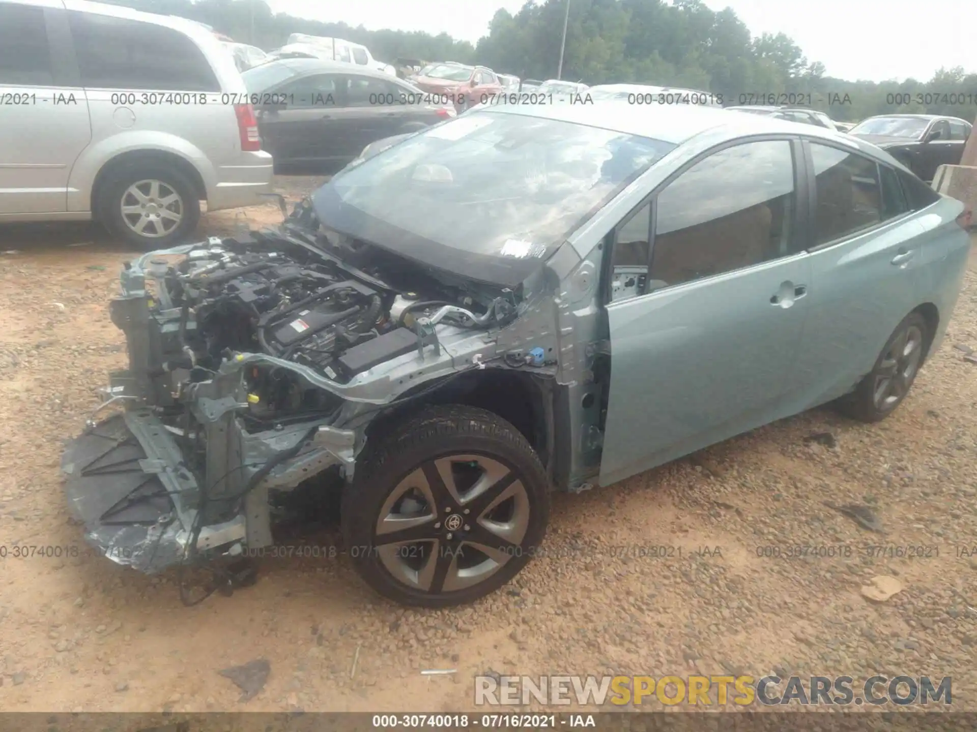 2 Photograph of a damaged car JTDKAMFU6M3138847 TOYOTA PRIUS 2021