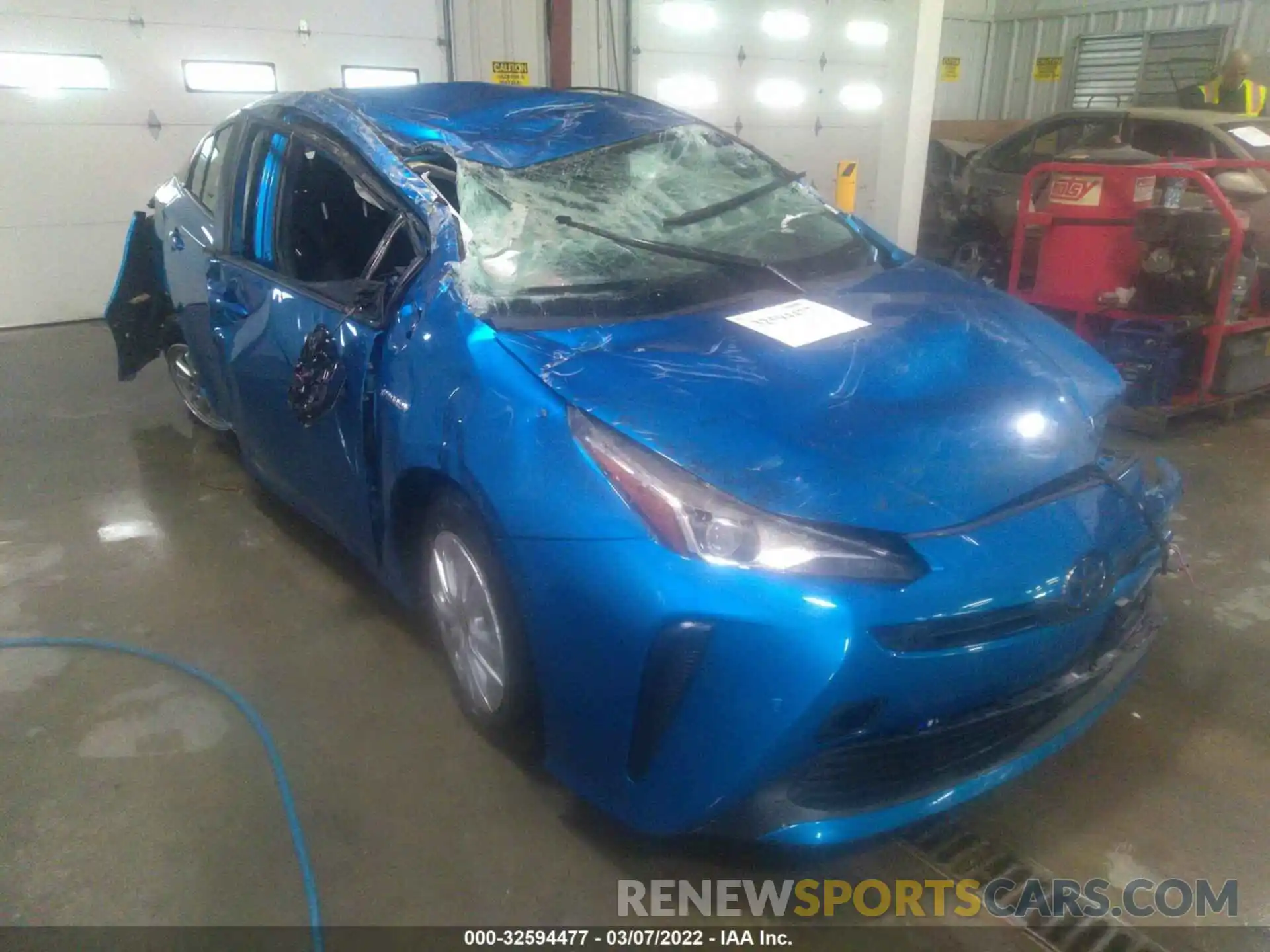 1 Photograph of a damaged car JTDKAMFU6M3139254 TOYOTA PRIUS 2021