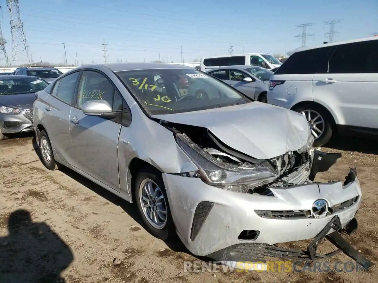 1 Photograph of a damaged car JTDKAMFU6M3143157 TOYOTA PRIUS 2021