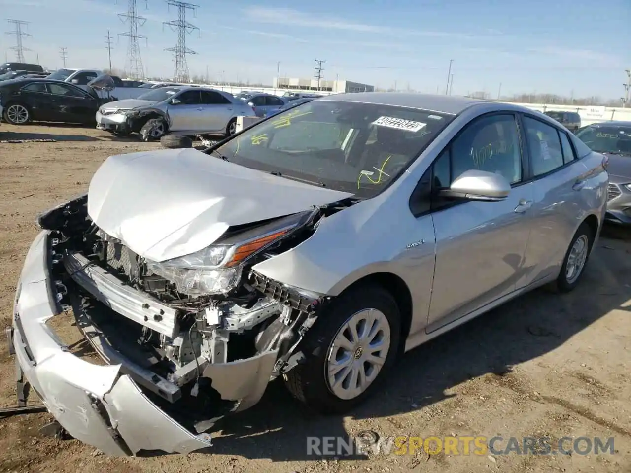 2 Photograph of a damaged car JTDKAMFU6M3143157 TOYOTA PRIUS 2021