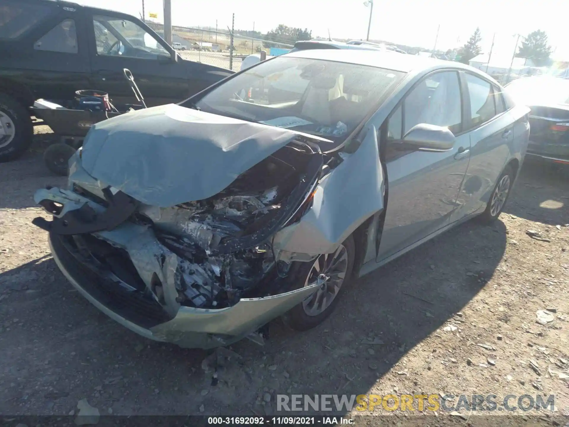 2 Photograph of a damaged car JTDKAMFU6M3146155 TOYOTA PRIUS 2021