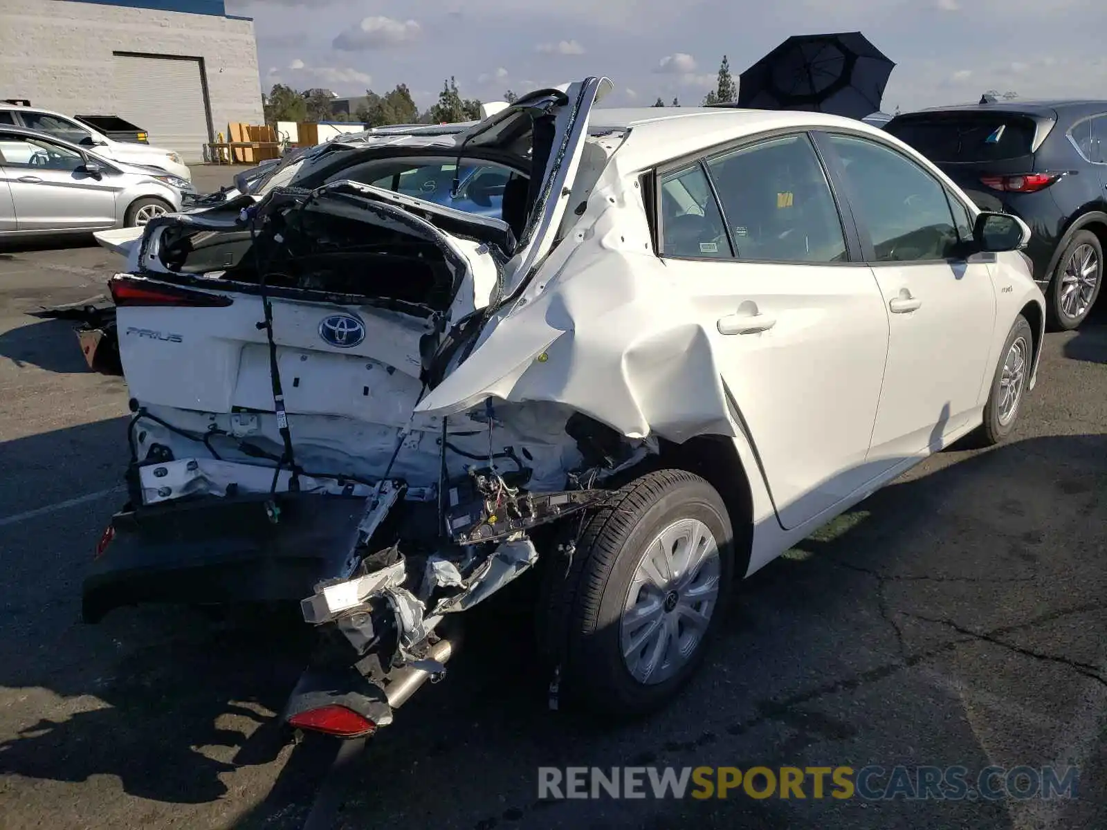 4 Photograph of a damaged car JTDKAMFU6M3148018 TOYOTA PRIUS 2021