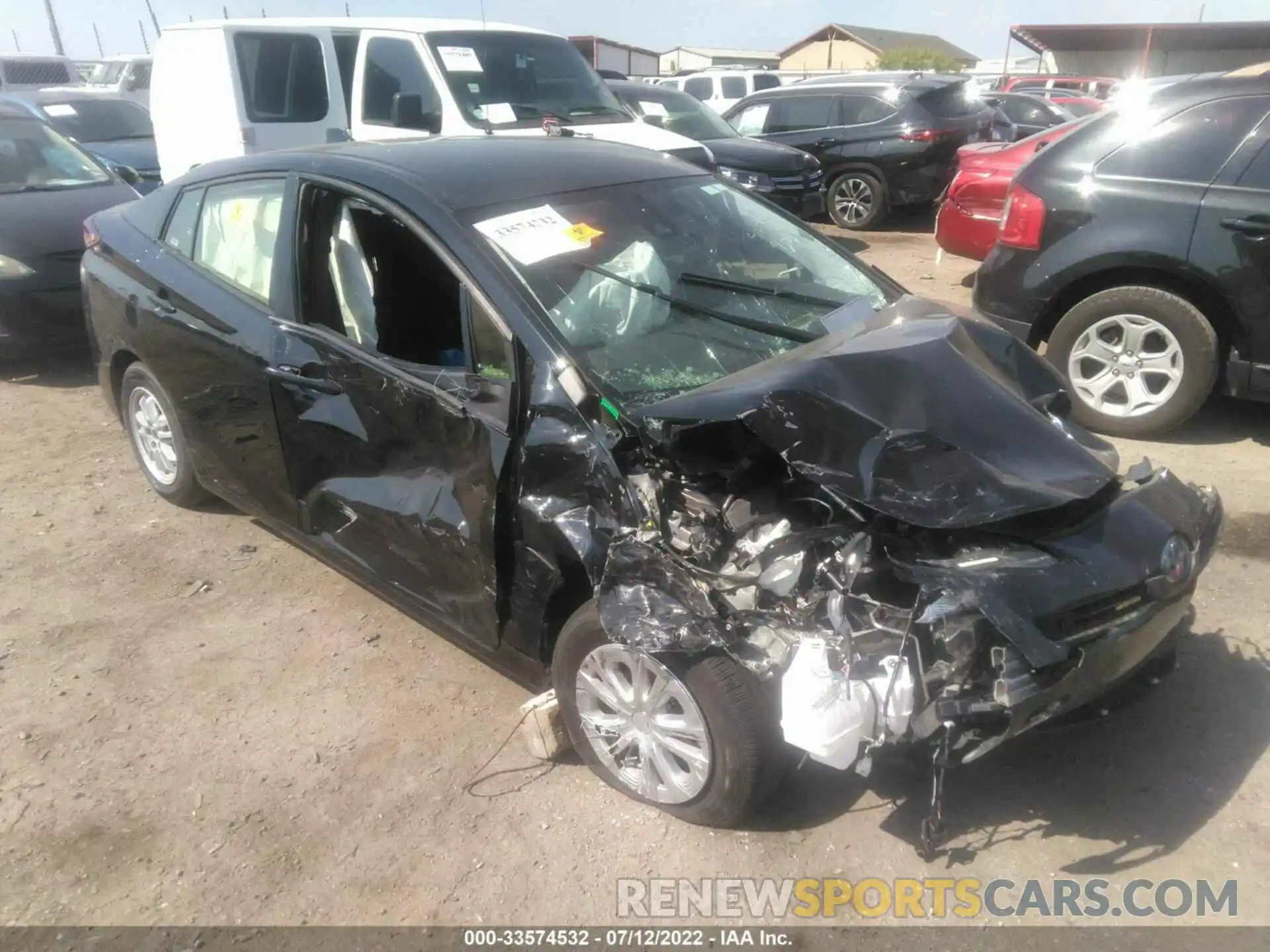 1 Photograph of a damaged car JTDKAMFU6M3148679 TOYOTA PRIUS 2021