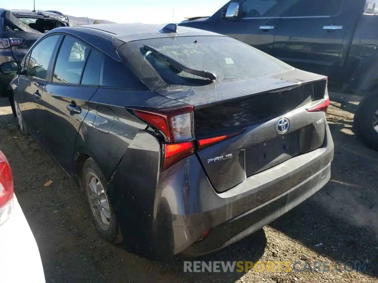 3 Photograph of a damaged car JTDKAMFU6M3149590 TOYOTA PRIUS 2021