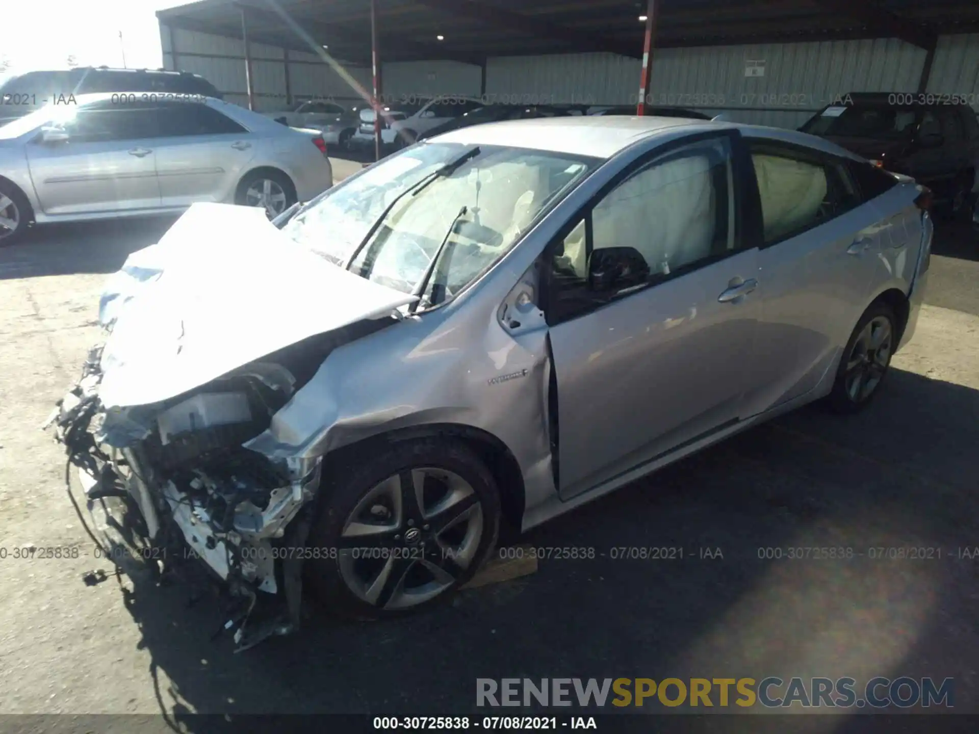 2 Photograph of a damaged car JTDKAMFU7M3130398 TOYOTA PRIUS 2021