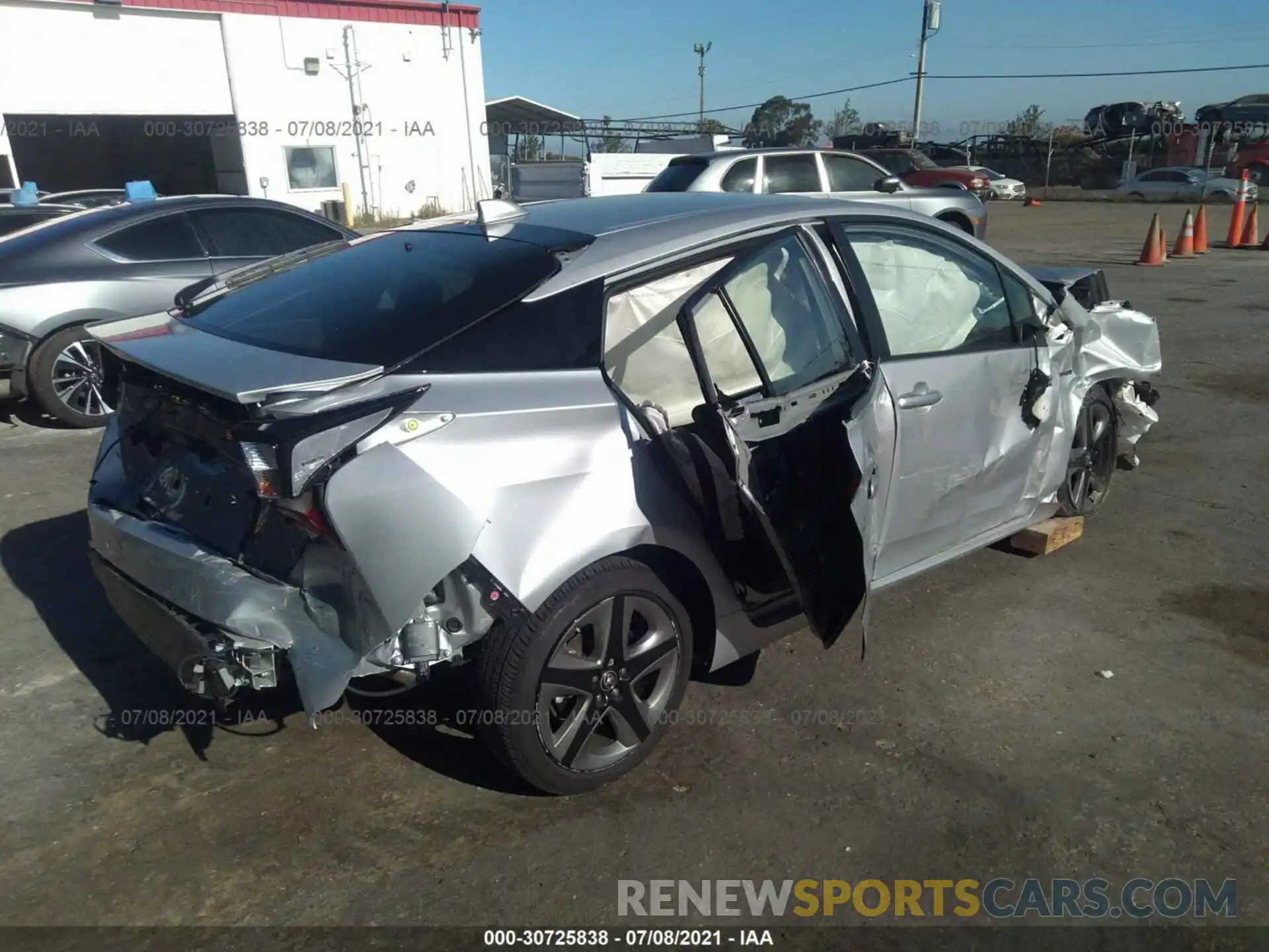 4 Photograph of a damaged car JTDKAMFU7M3130398 TOYOTA PRIUS 2021