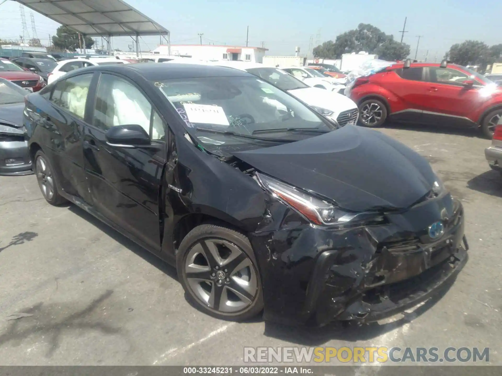 1 Photograph of a damaged car JTDKAMFU7M3130692 TOYOTA PRIUS 2021