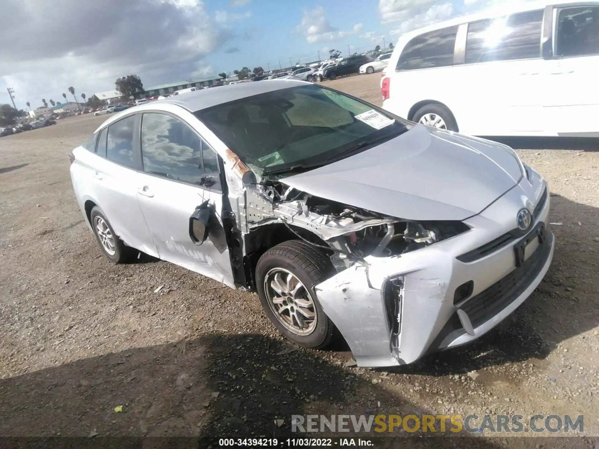 1 Photograph of a damaged car JTDKAMFU7M3135522 TOYOTA PRIUS 2021