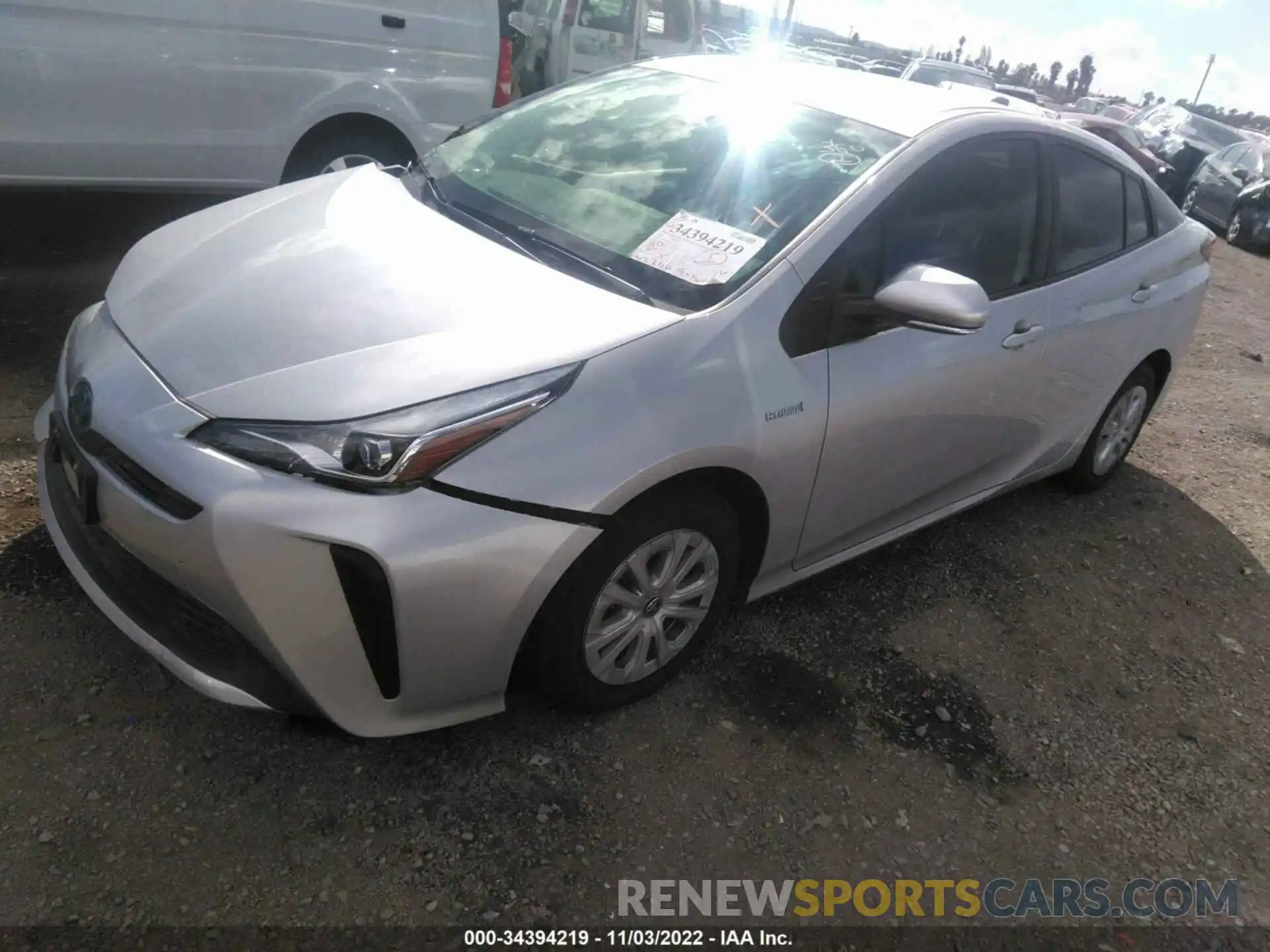 2 Photograph of a damaged car JTDKAMFU7M3135522 TOYOTA PRIUS 2021