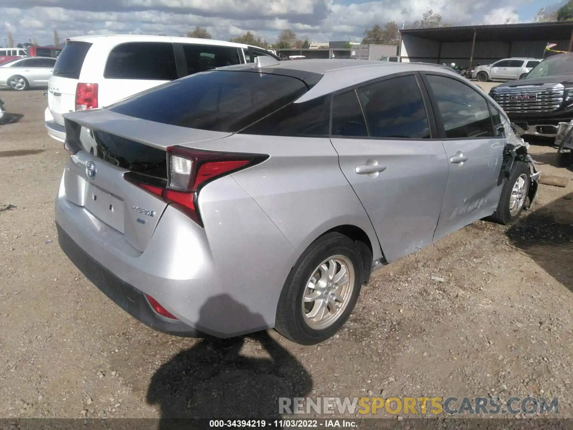 4 Photograph of a damaged car JTDKAMFU7M3135522 TOYOTA PRIUS 2021