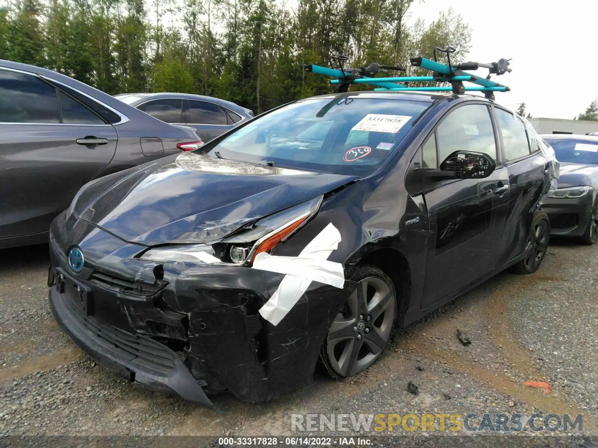 2 Фотография поврежденного автомобиля JTDKAMFU7M3136525 TOYOTA PRIUS 2021