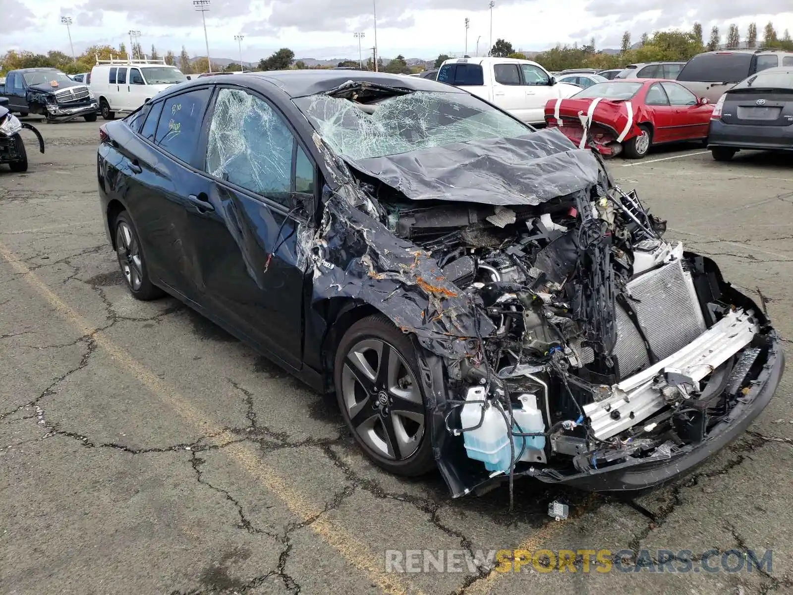 1 Photograph of a damaged car JTDKAMFU7M3136945 TOYOTA PRIUS 2021