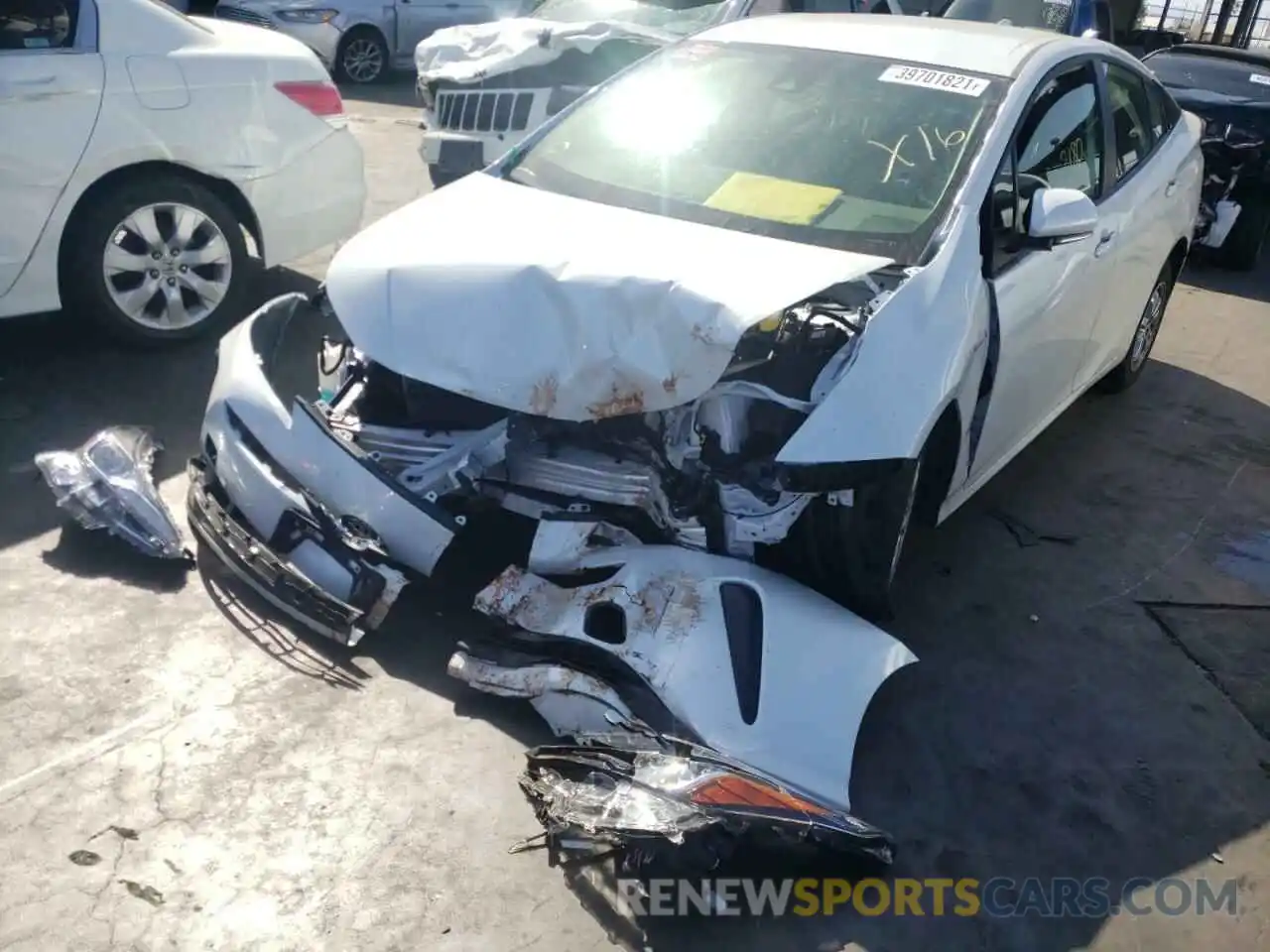 2 Photograph of a damaged car JTDKAMFU7M3138243 TOYOTA PRIUS 2021