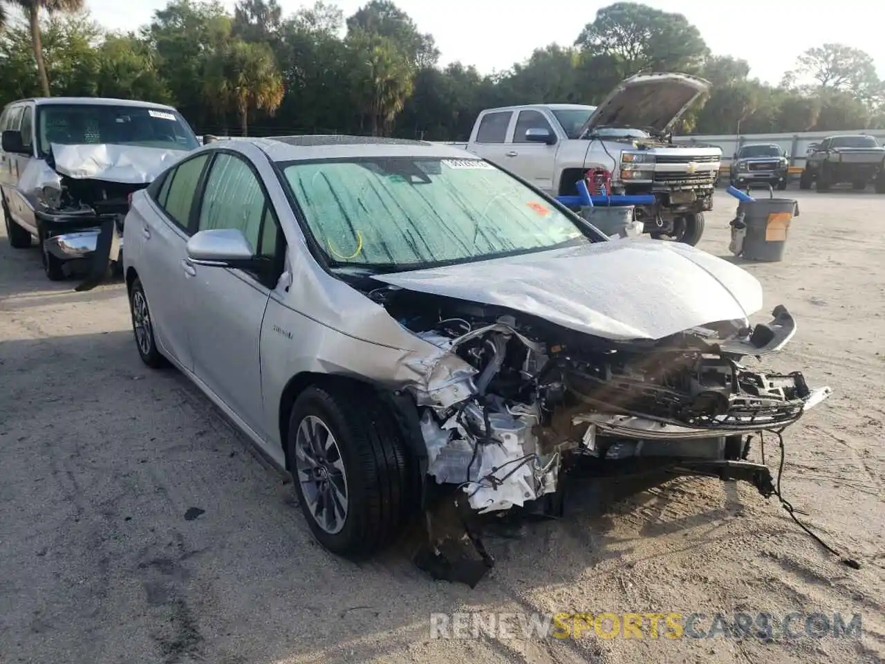 1 Photograph of a damaged car JTDKAMFU7M3143751 TOYOTA PRIUS 2021