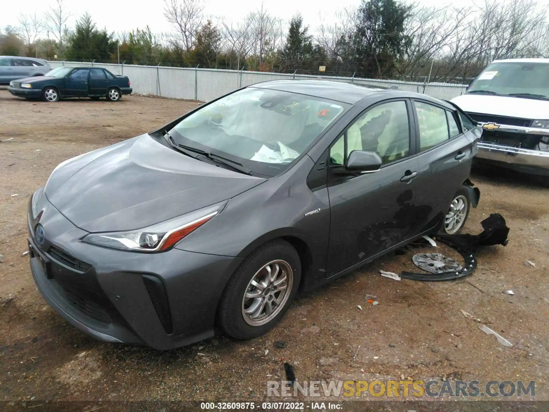 2 Фотография поврежденного автомобиля JTDKAMFU7M3147959 TOYOTA PRIUS 2021