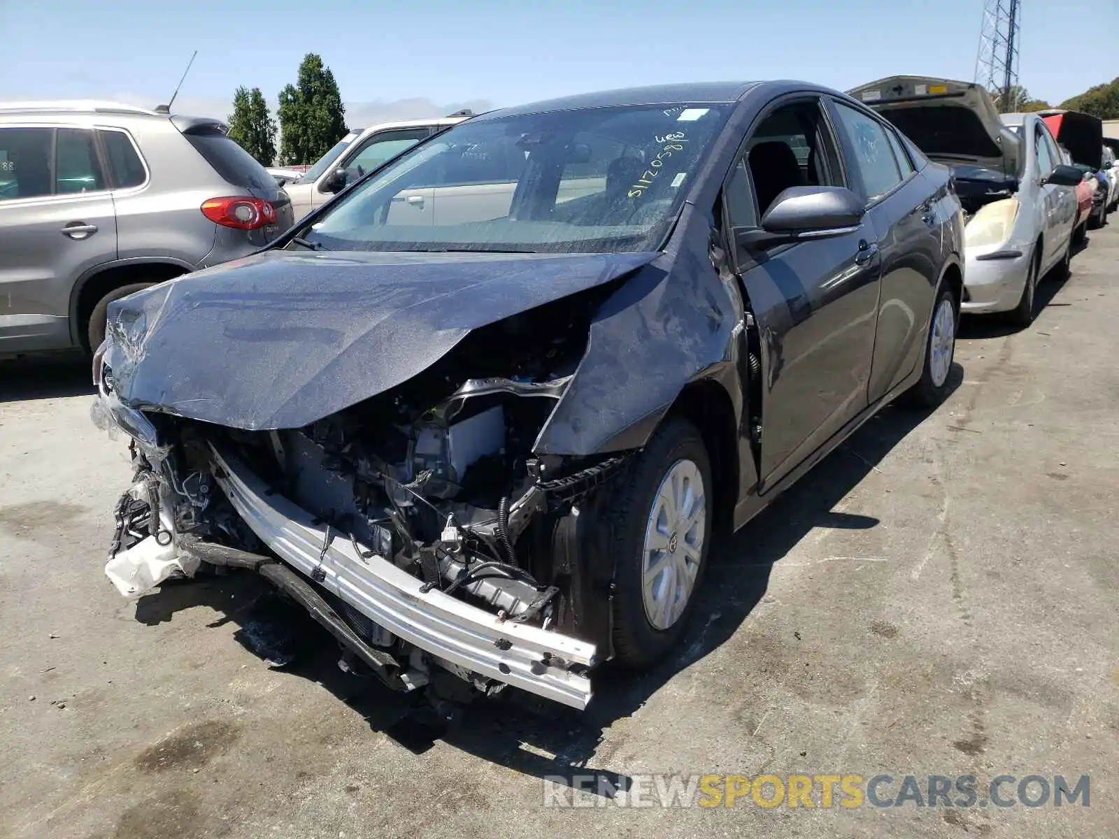 2 Photograph of a damaged car JTDKAMFU7M3149050 TOYOTA PRIUS 2021