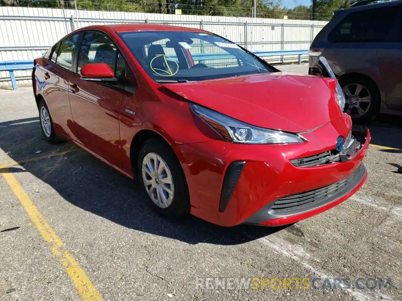 1 Photograph of a damaged car JTDKAMFU7M3151137 TOYOTA PRIUS 2021