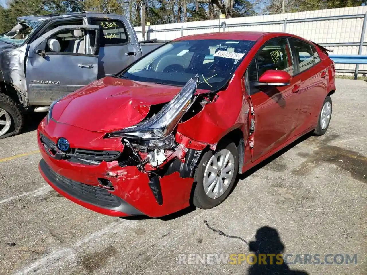 2 Photograph of a damaged car JTDKAMFU7M3151137 TOYOTA PRIUS 2021