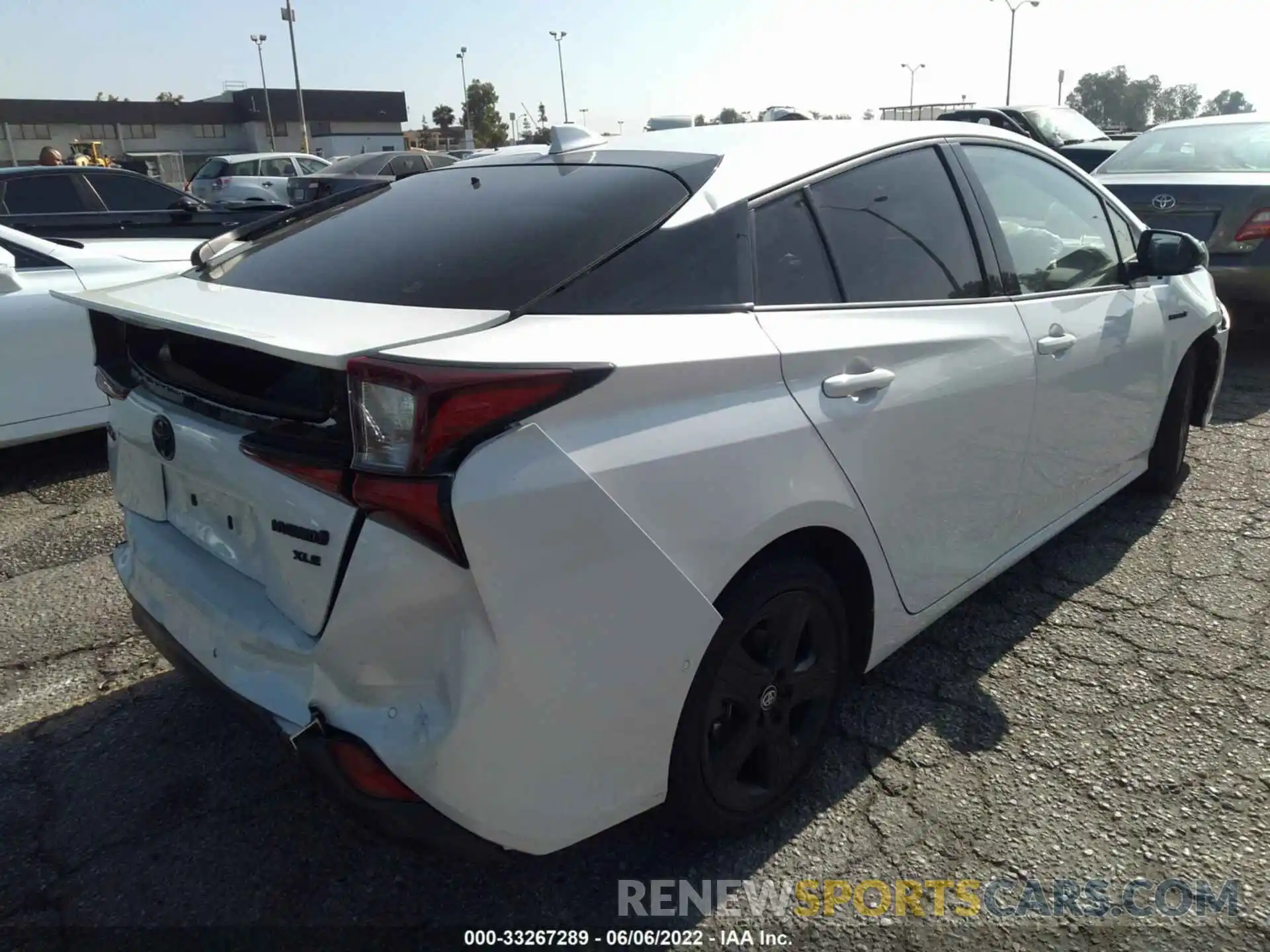 4 Фотография поврежденного автомобиля JTDKAMFU8M3126778 TOYOTA PRIUS 2021