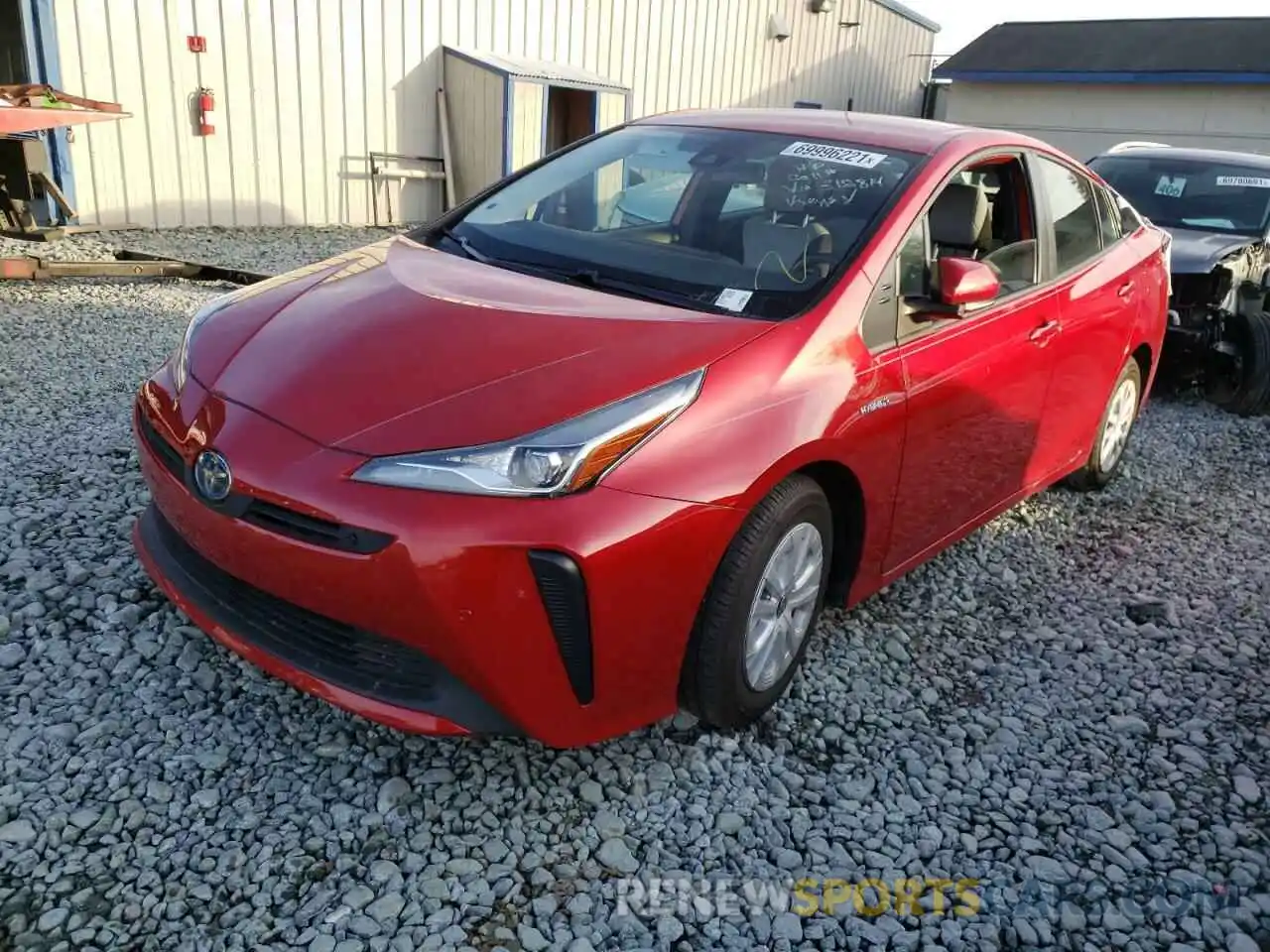 2 Фотография поврежденного автомобиля JTDKAMFU8M3126814 TOYOTA PRIUS 2021