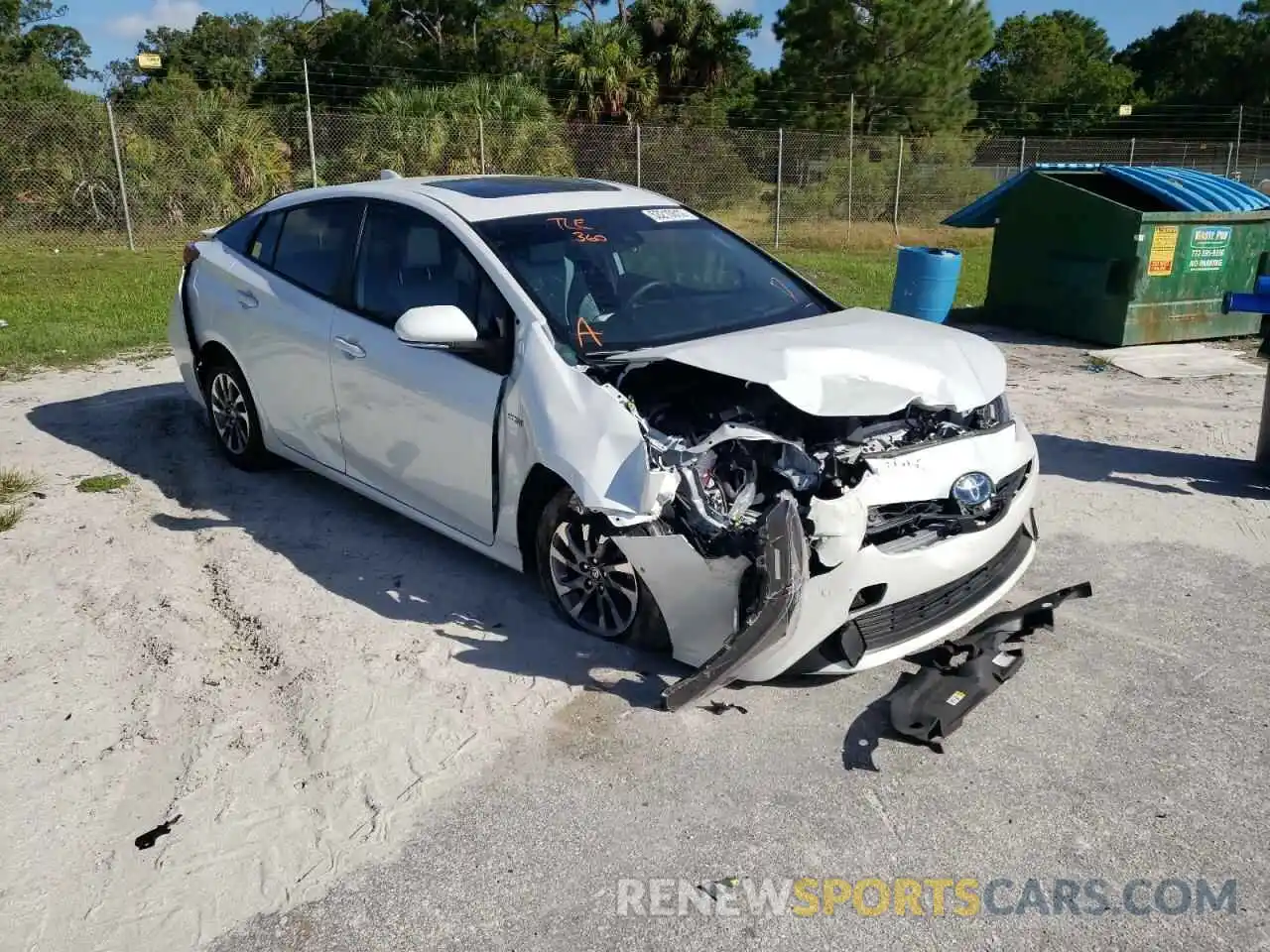 1 Photograph of a damaged car JTDKAMFU8M3127333 TOYOTA PRIUS 2021