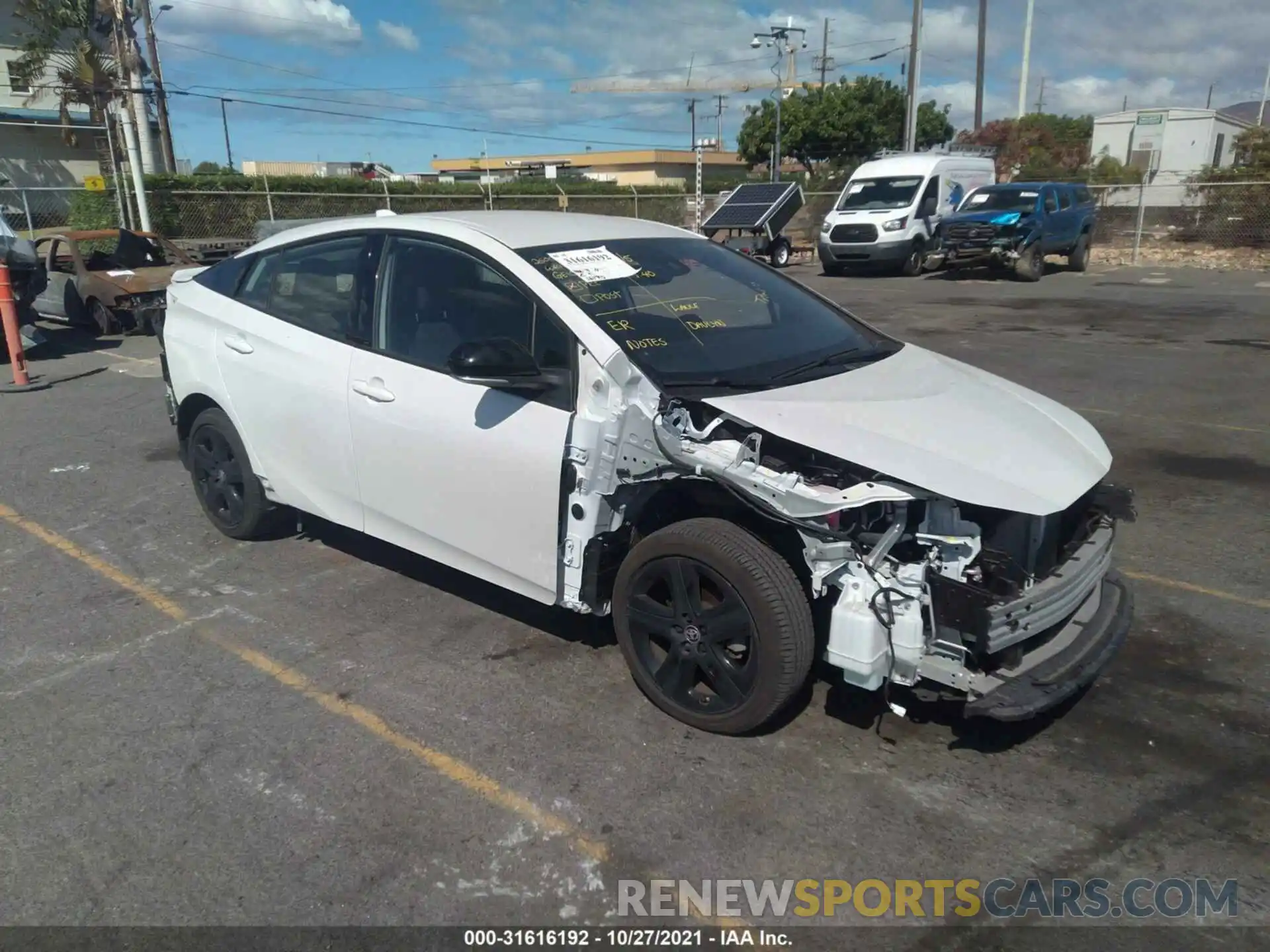 1 Photograph of a damaged car JTDKAMFU8M3129079 TOYOTA PRIUS 2021