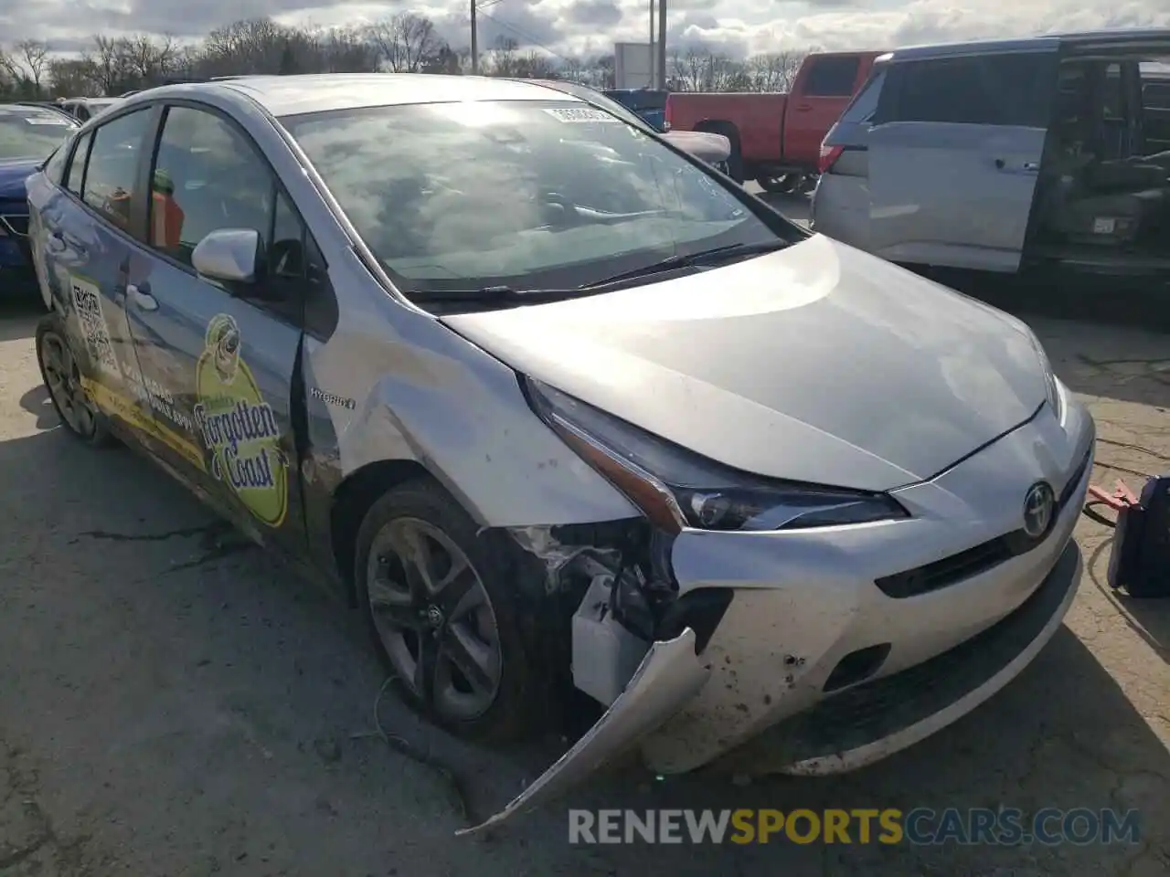 1 Photograph of a damaged car JTDKAMFU8M3131527 TOYOTA PRIUS 2021