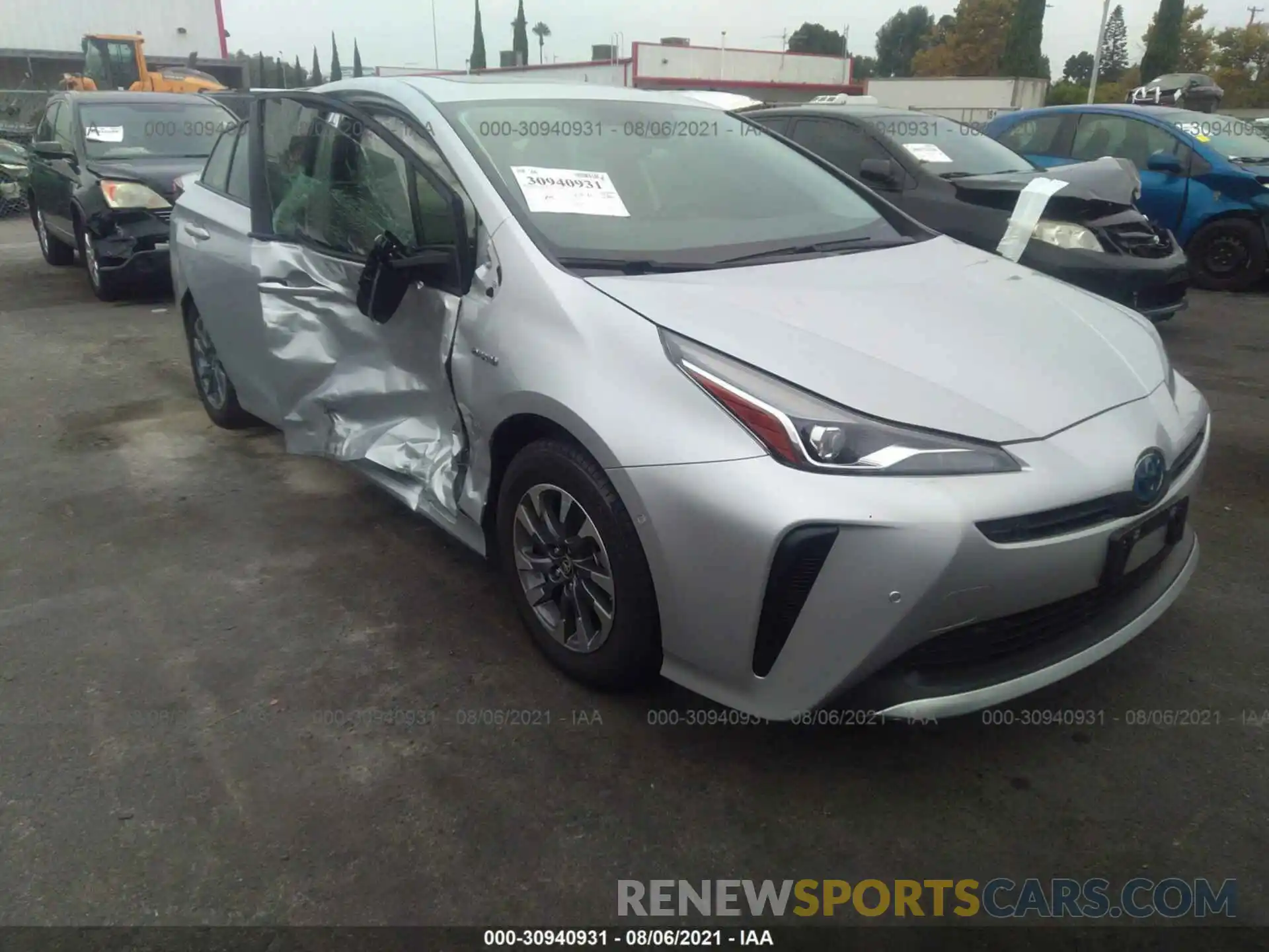 1 Photograph of a damaged car JTDKAMFU8M3133777 TOYOTA PRIUS 2021