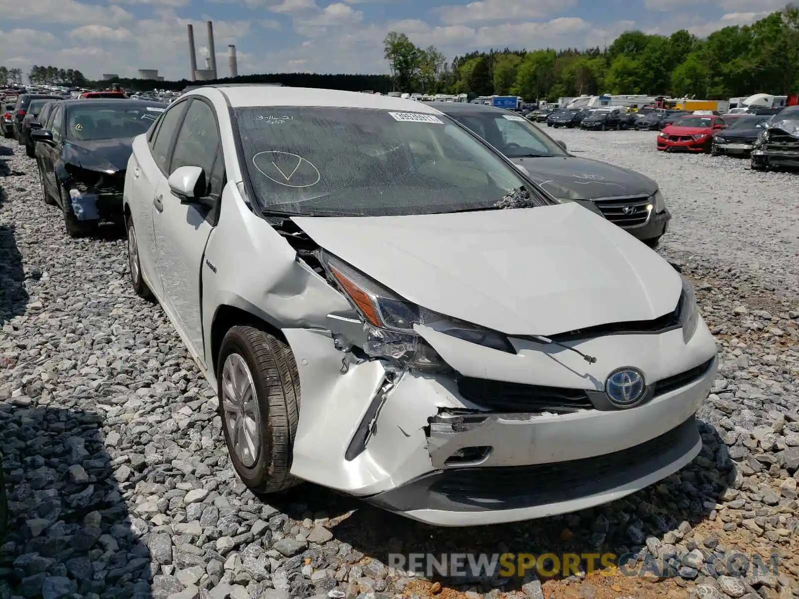 1 Фотография поврежденного автомобиля JTDKAMFU8M3137991 TOYOTA PRIUS 2021