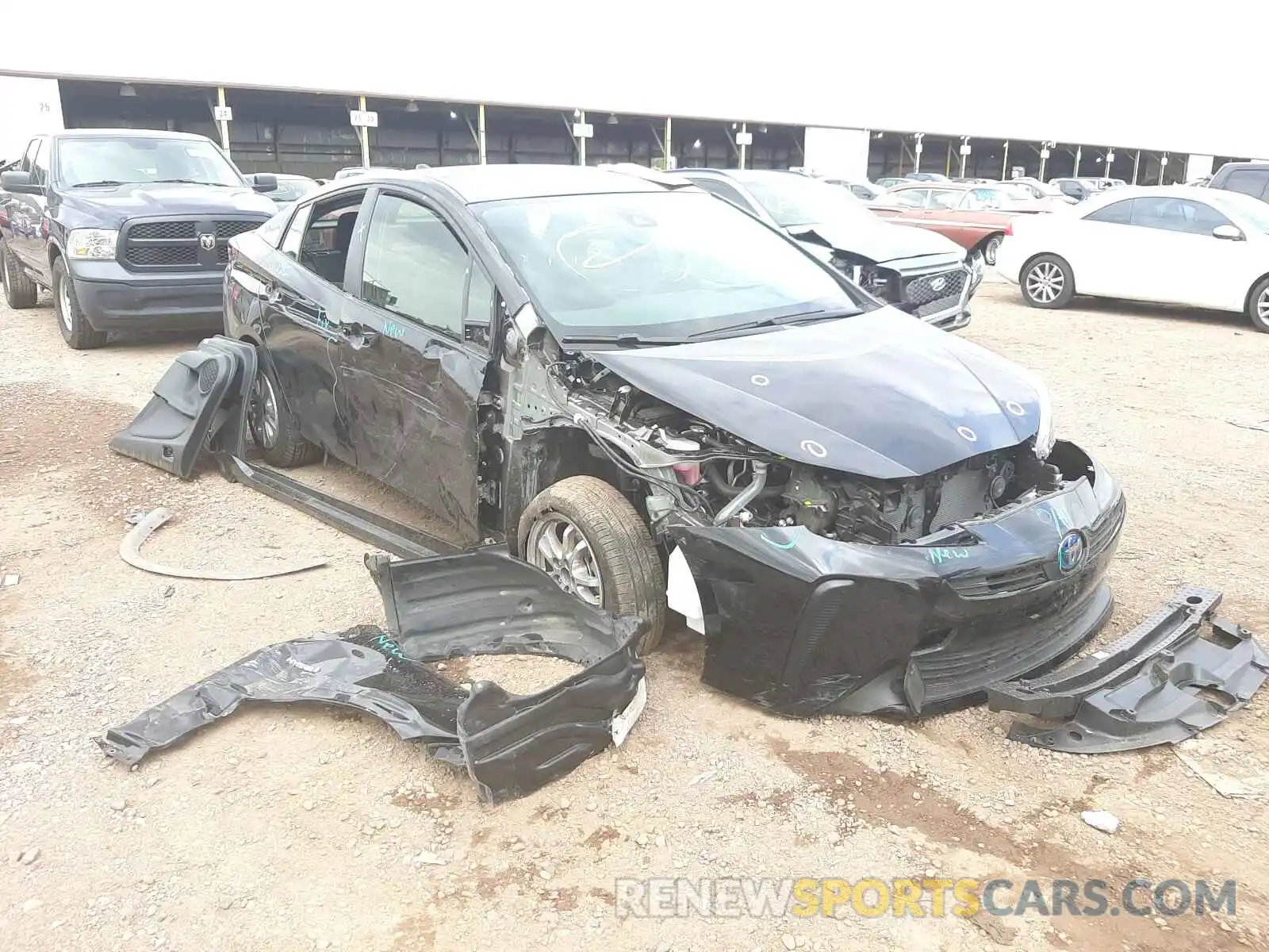 1 Photograph of a damaged car JTDKAMFU8M3140759 TOYOTA PRIUS 2021