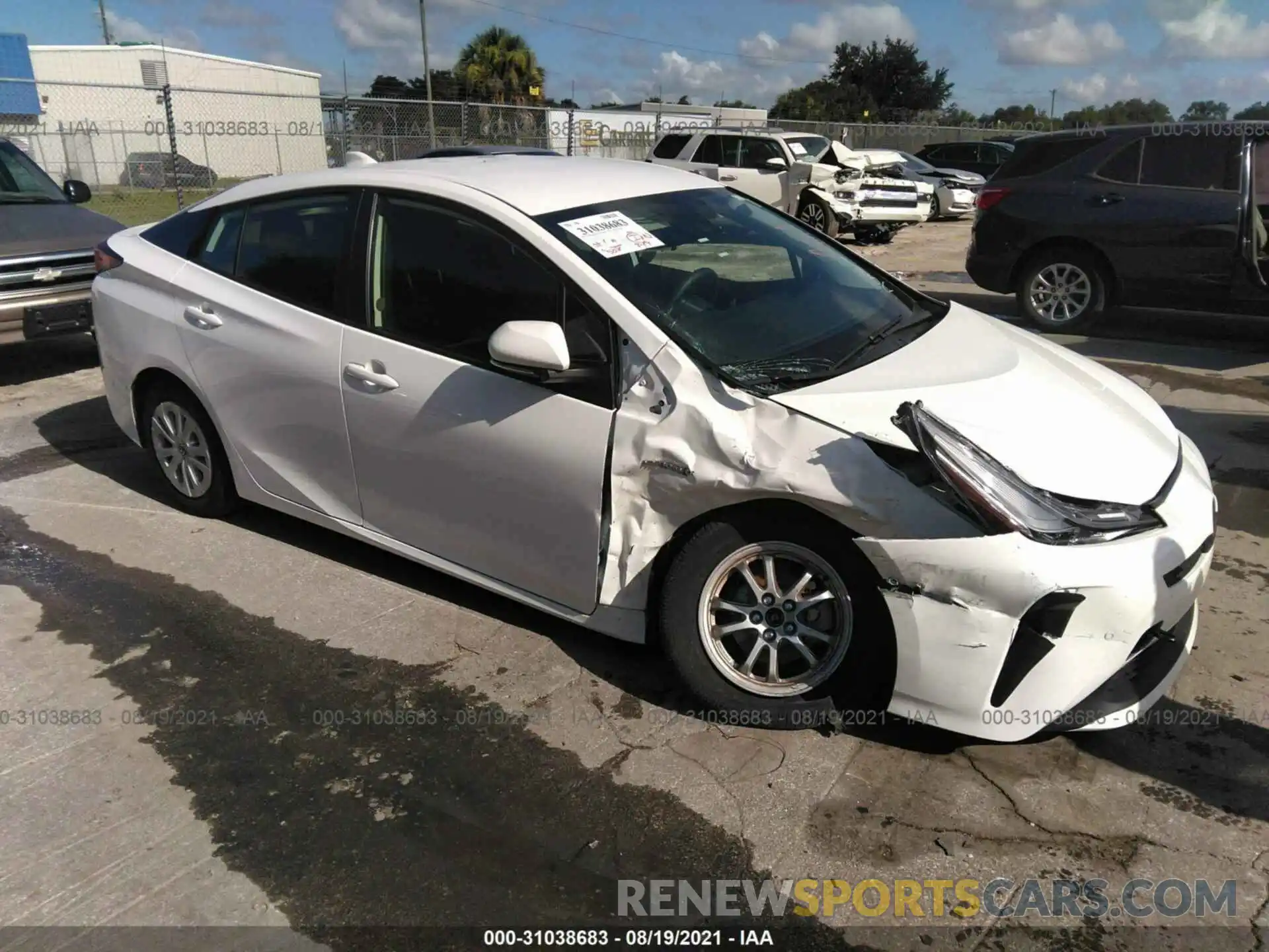 1 Photograph of a damaged car JTDKAMFU8M3141507 TOYOTA PRIUS 2021