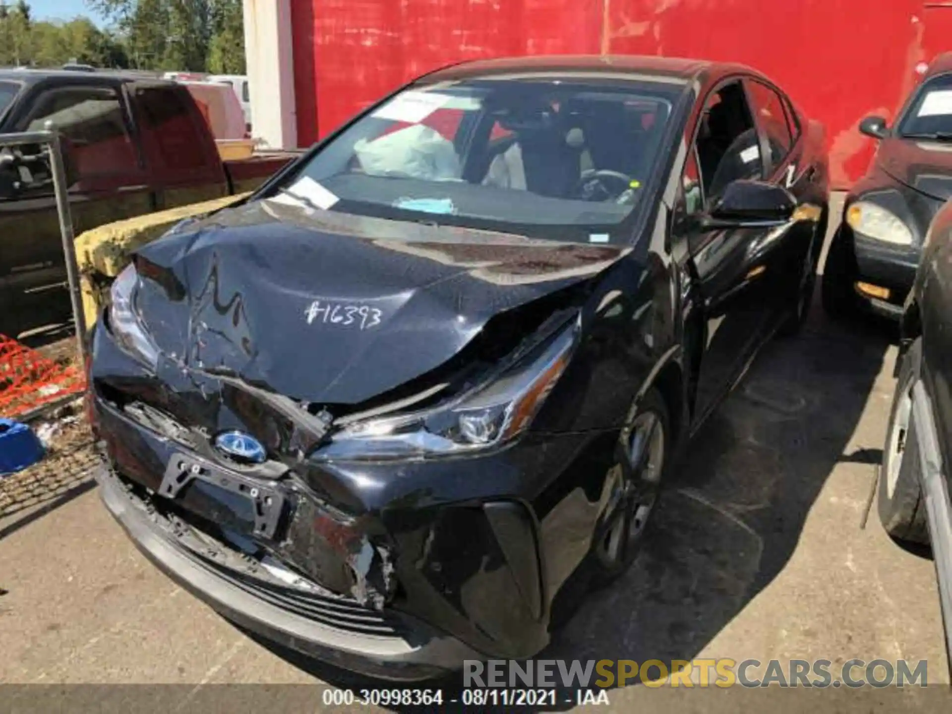 2 Photograph of a damaged car JTDKAMFU8M3141796 TOYOTA PRIUS 2021