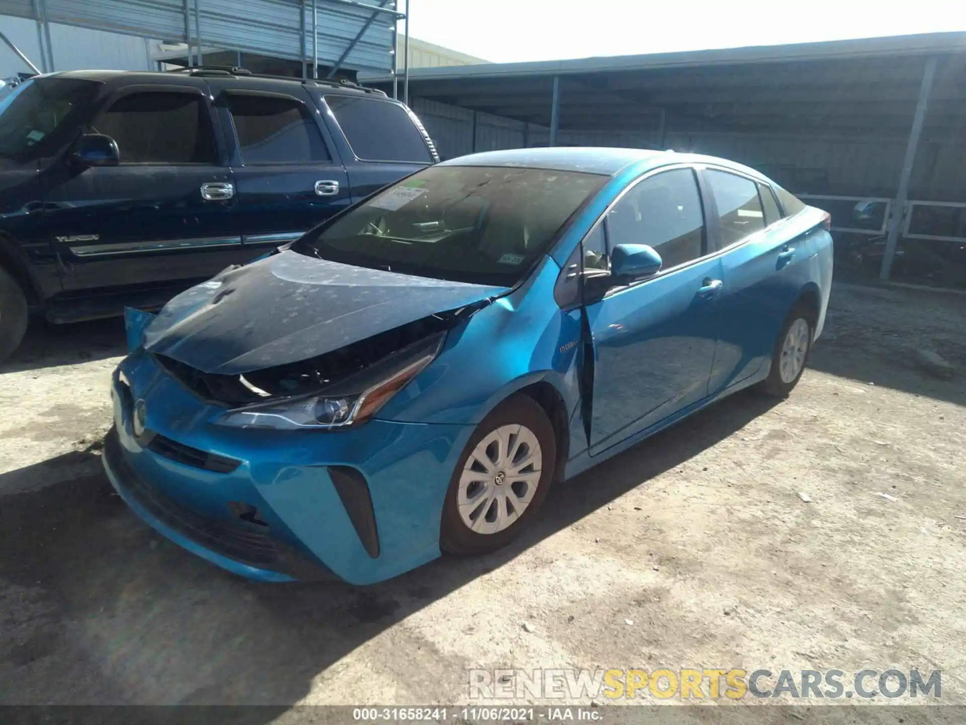 2 Photograph of a damaged car JTDKAMFU8M3141846 TOYOTA PRIUS 2021