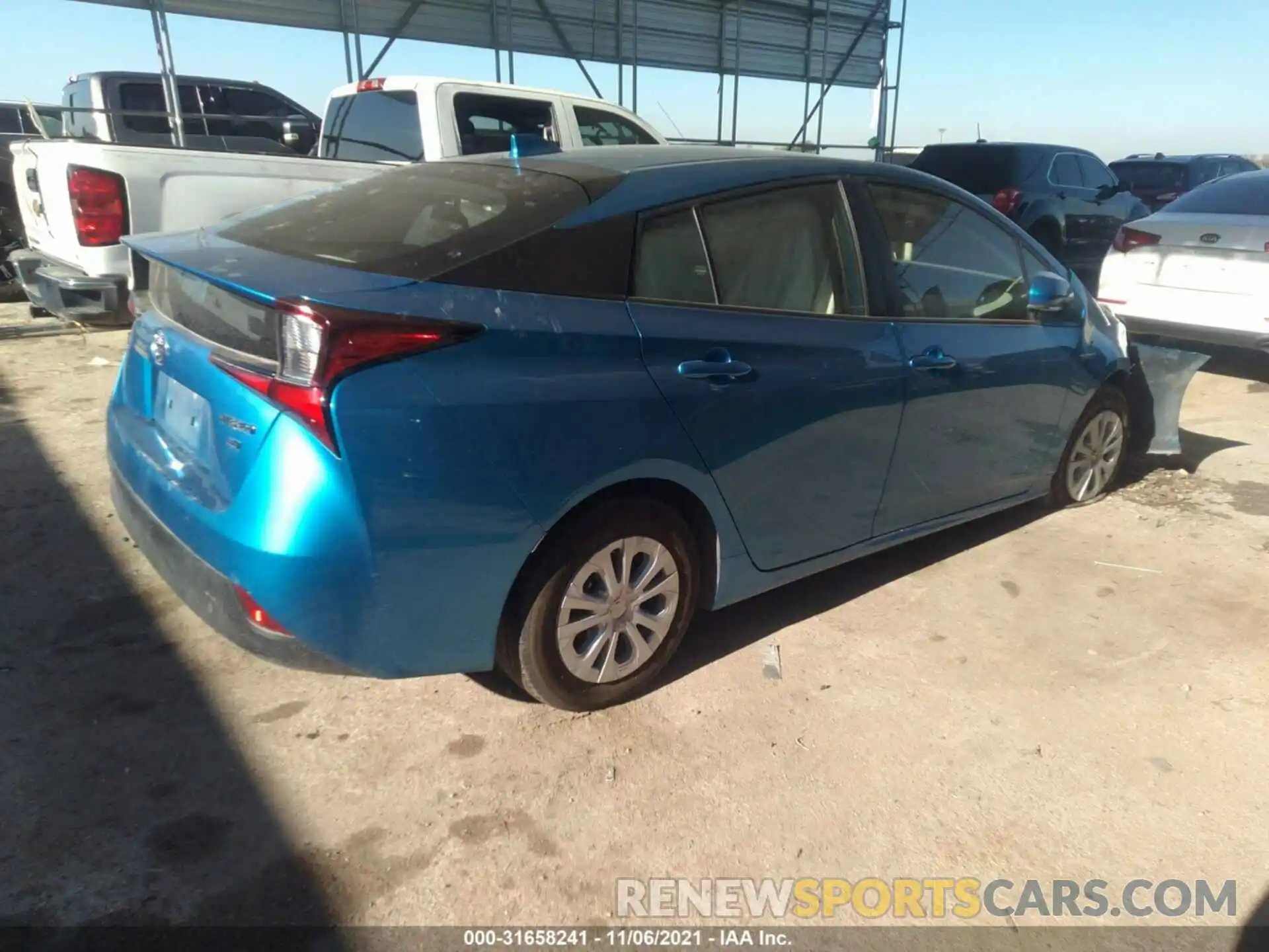 4 Photograph of a damaged car JTDKAMFU8M3141846 TOYOTA PRIUS 2021