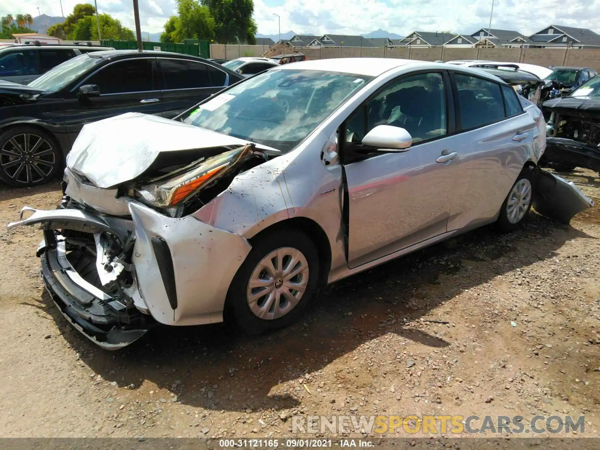 2 Photograph of a damaged car JTDKAMFU8M3145511 TOYOTA PRIUS 2021