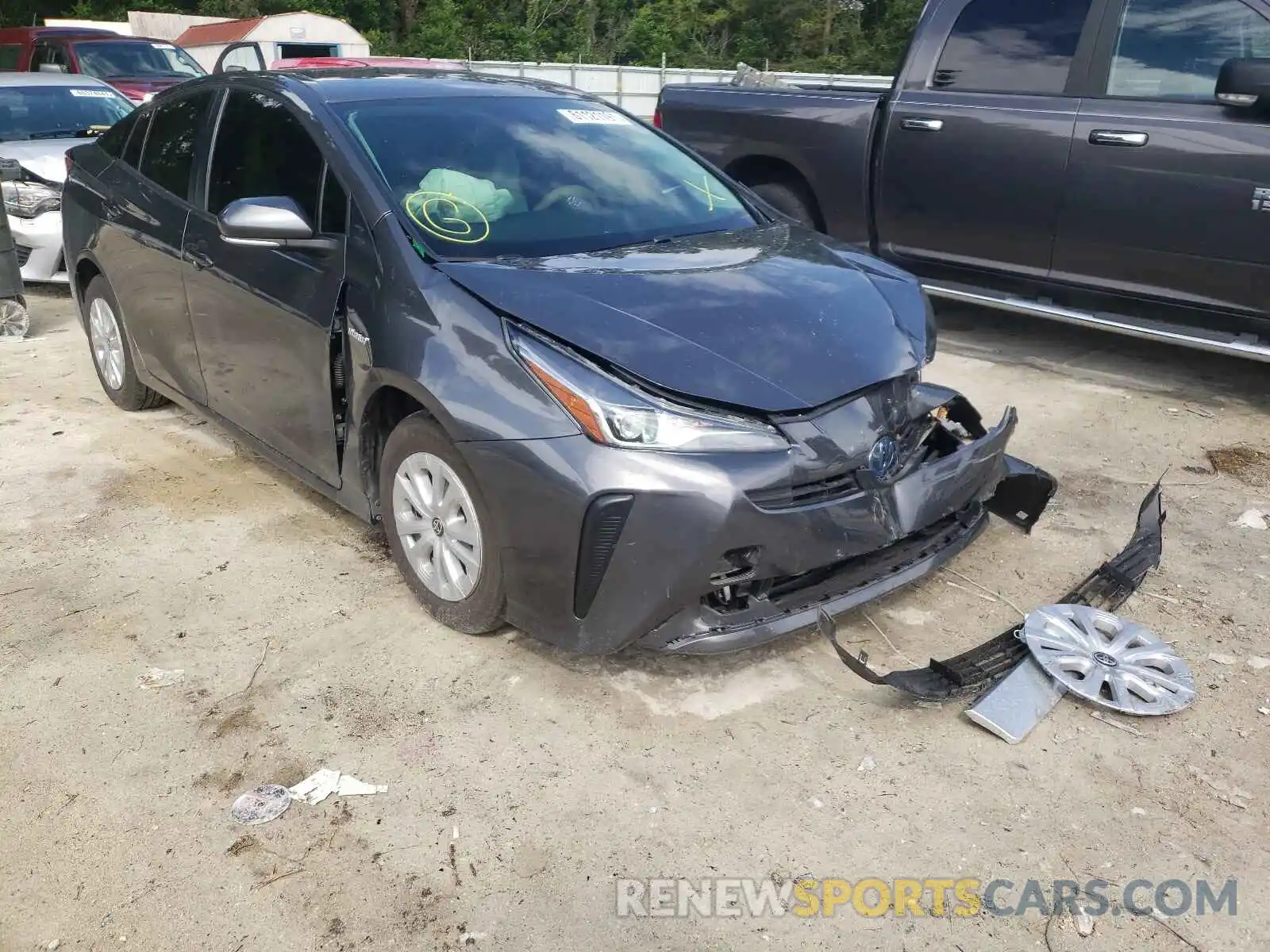 1 Photograph of a damaged car JTDKAMFU8M3147467 TOYOTA PRIUS 2021