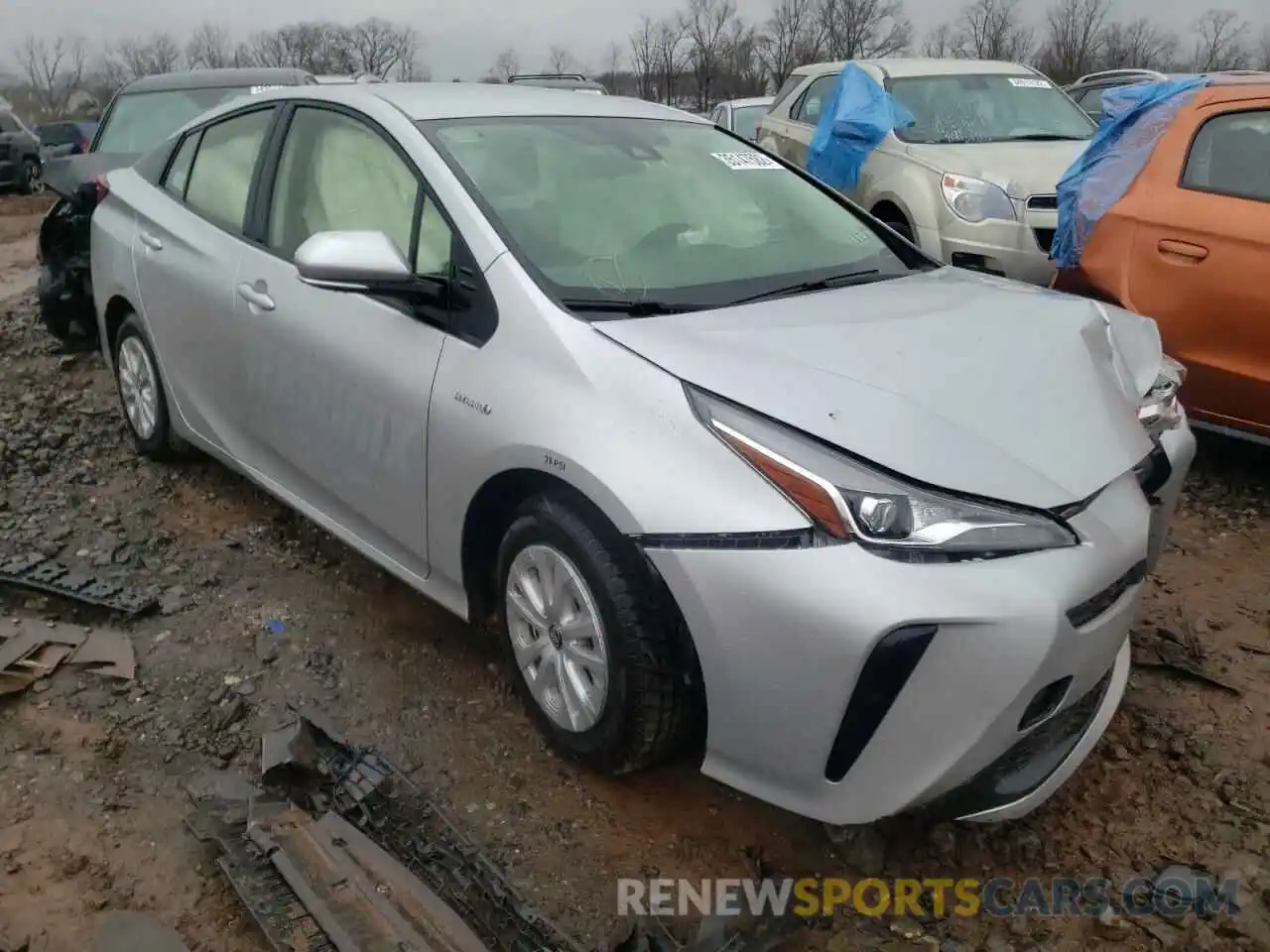 1 Photograph of a damaged car JTDKAMFU8M3149090 TOYOTA PRIUS 2021