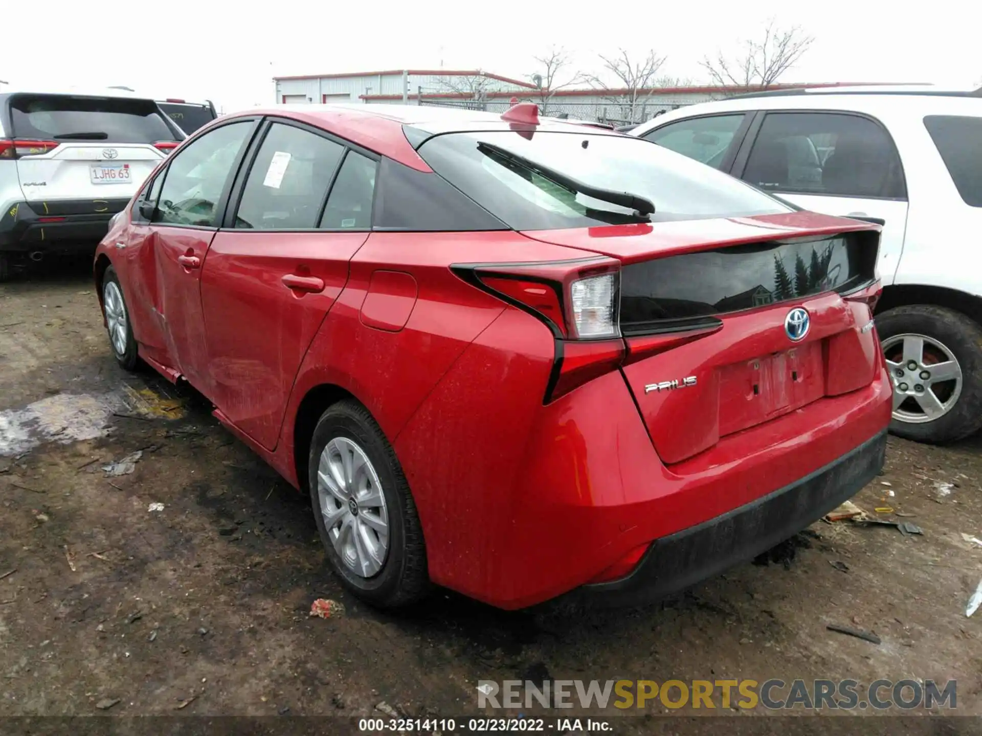 3 Фотография поврежденного автомобиля JTDKAMFU8M3149378 TOYOTA PRIUS 2021