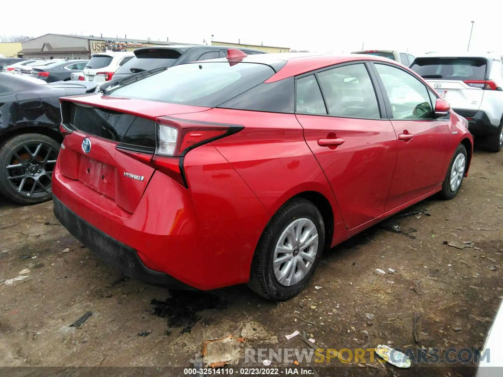 4 Фотография поврежденного автомобиля JTDKAMFU8M3149378 TOYOTA PRIUS 2021