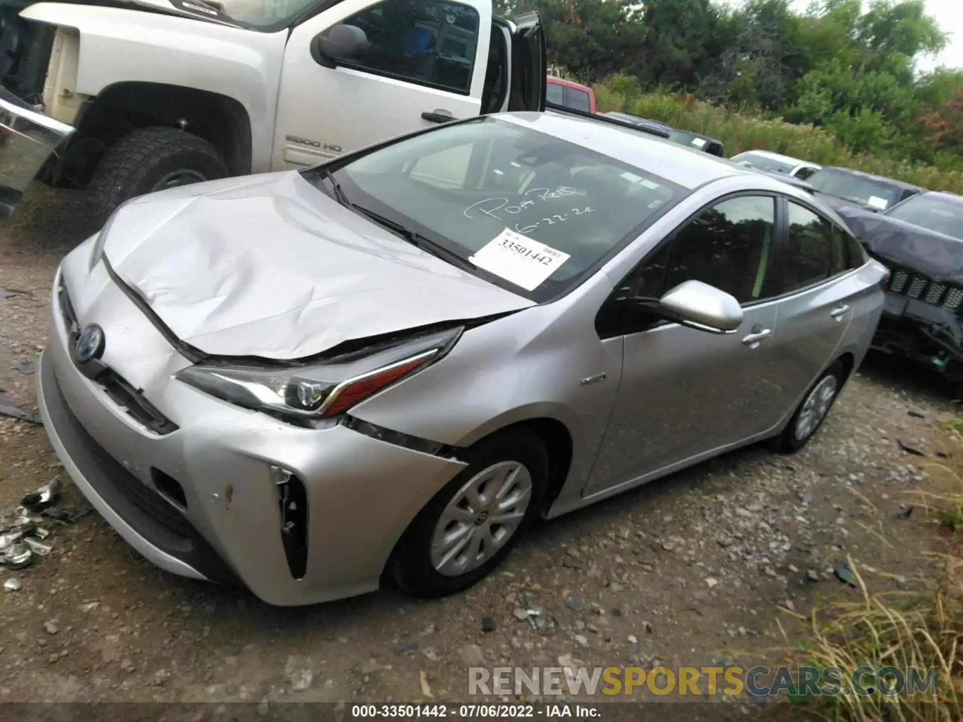 2 Фотография поврежденного автомобиля JTDKAMFU8M3152958 TOYOTA PRIUS 2021