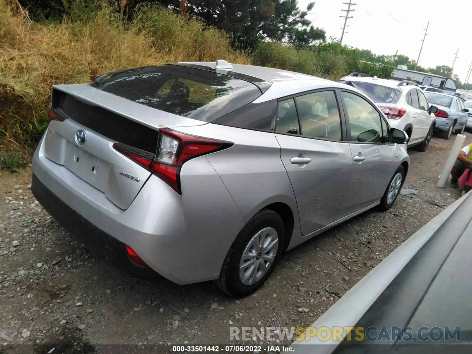 4 Фотография поврежденного автомобиля JTDKAMFU8M3152958 TOYOTA PRIUS 2021