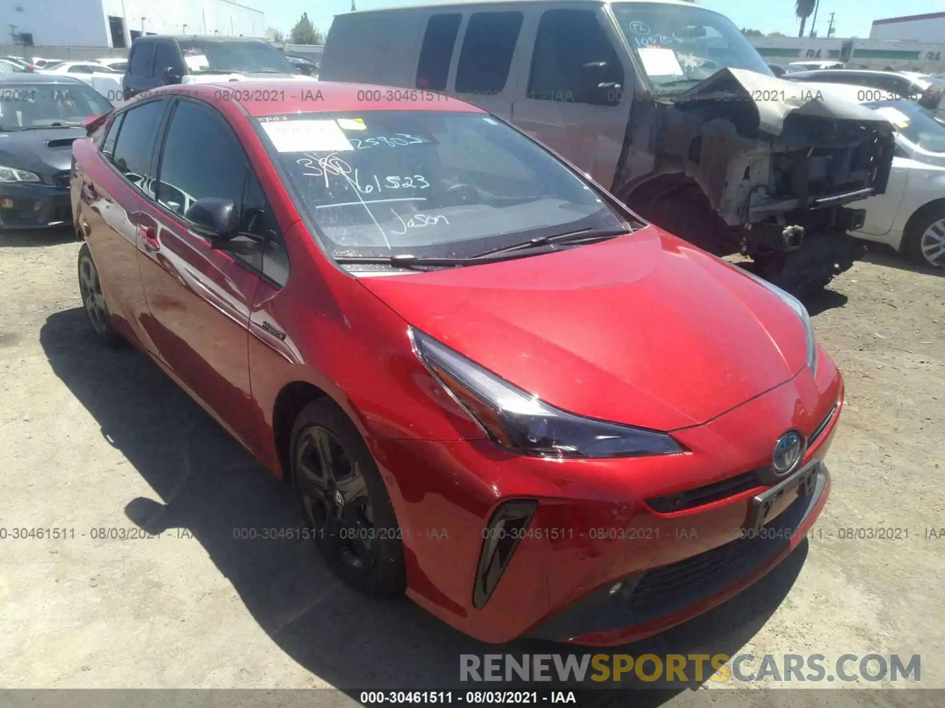 1 Photograph of a damaged car JTDKAMFU9M3127292 TOYOTA PRIUS 2021