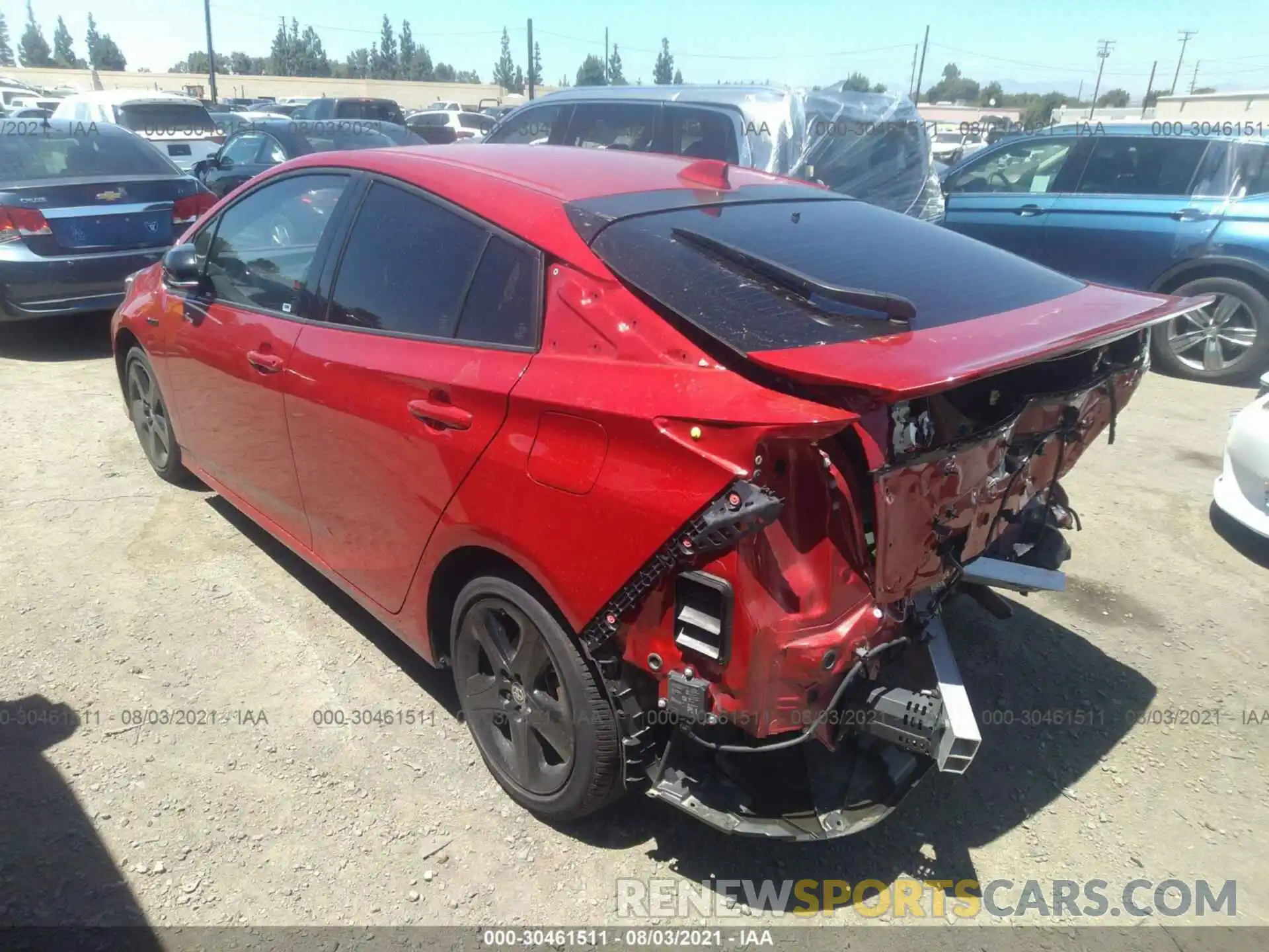 3 Photograph of a damaged car JTDKAMFU9M3127292 TOYOTA PRIUS 2021