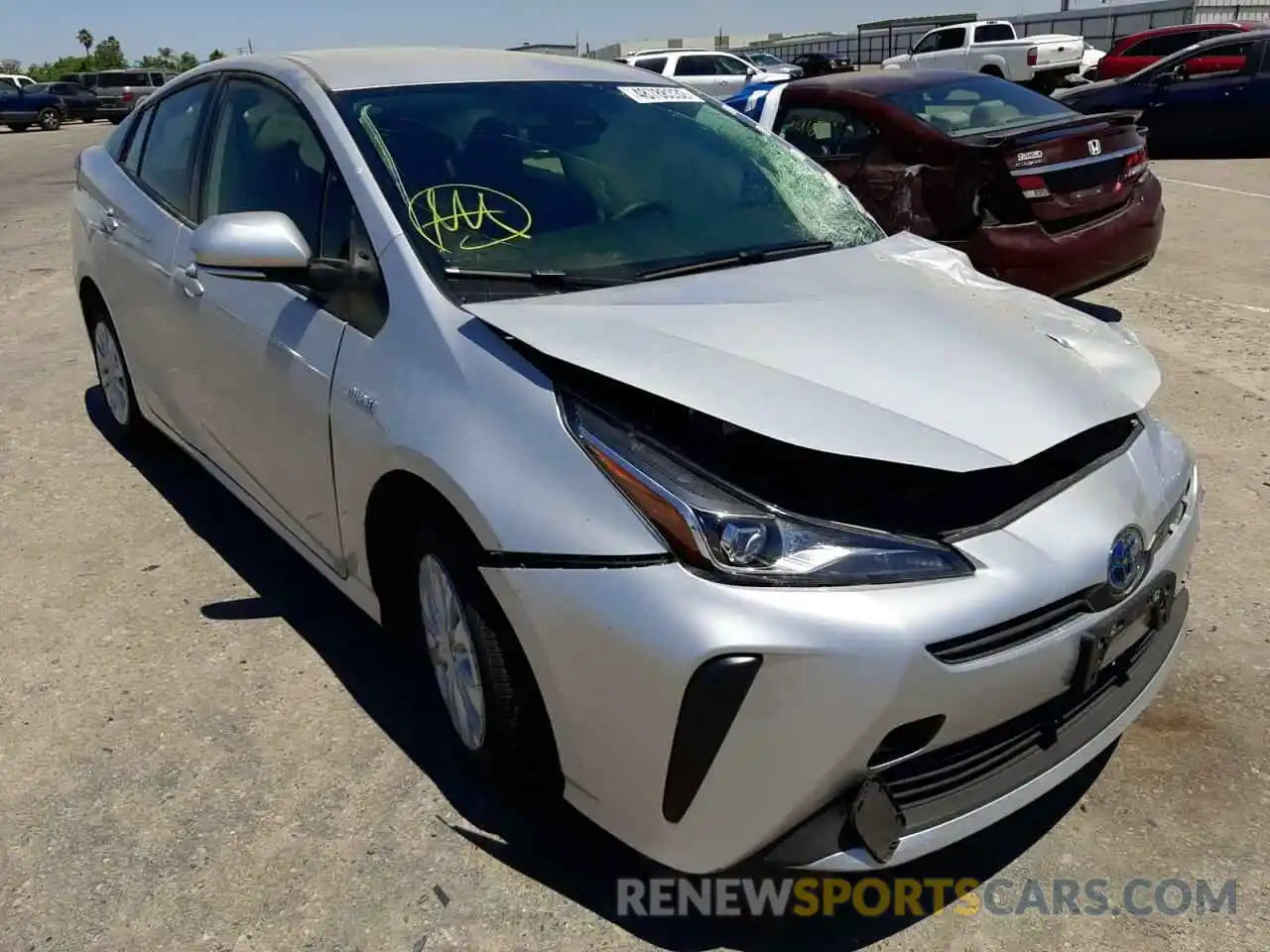 1 Photograph of a damaged car JTDKAMFU9M3127440 TOYOTA PRIUS 2021