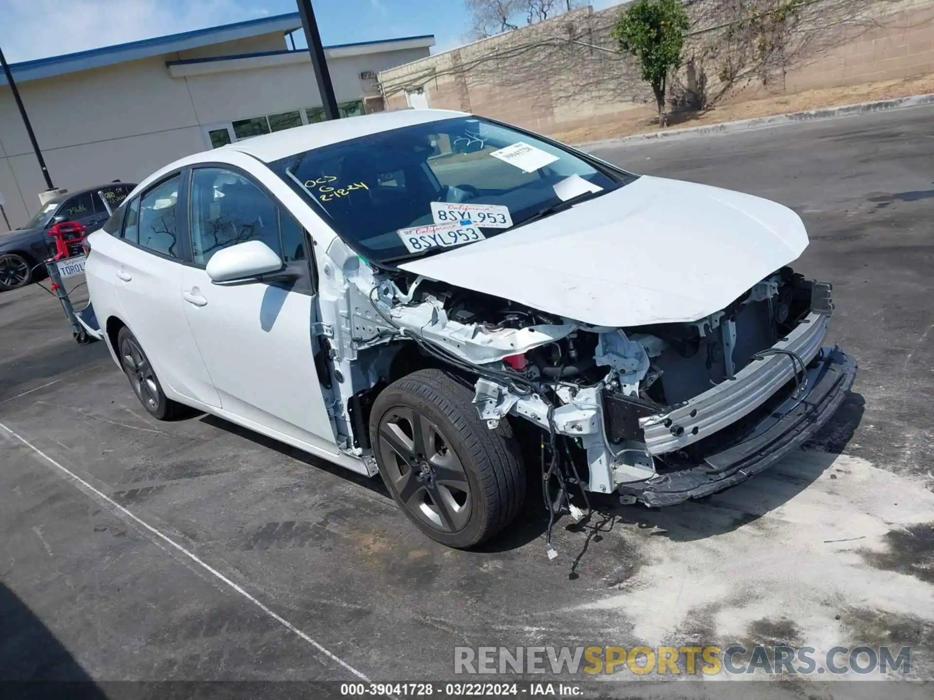 1 Photograph of a damaged car JTDKAMFU9M3128555 TOYOTA PRIUS 2021