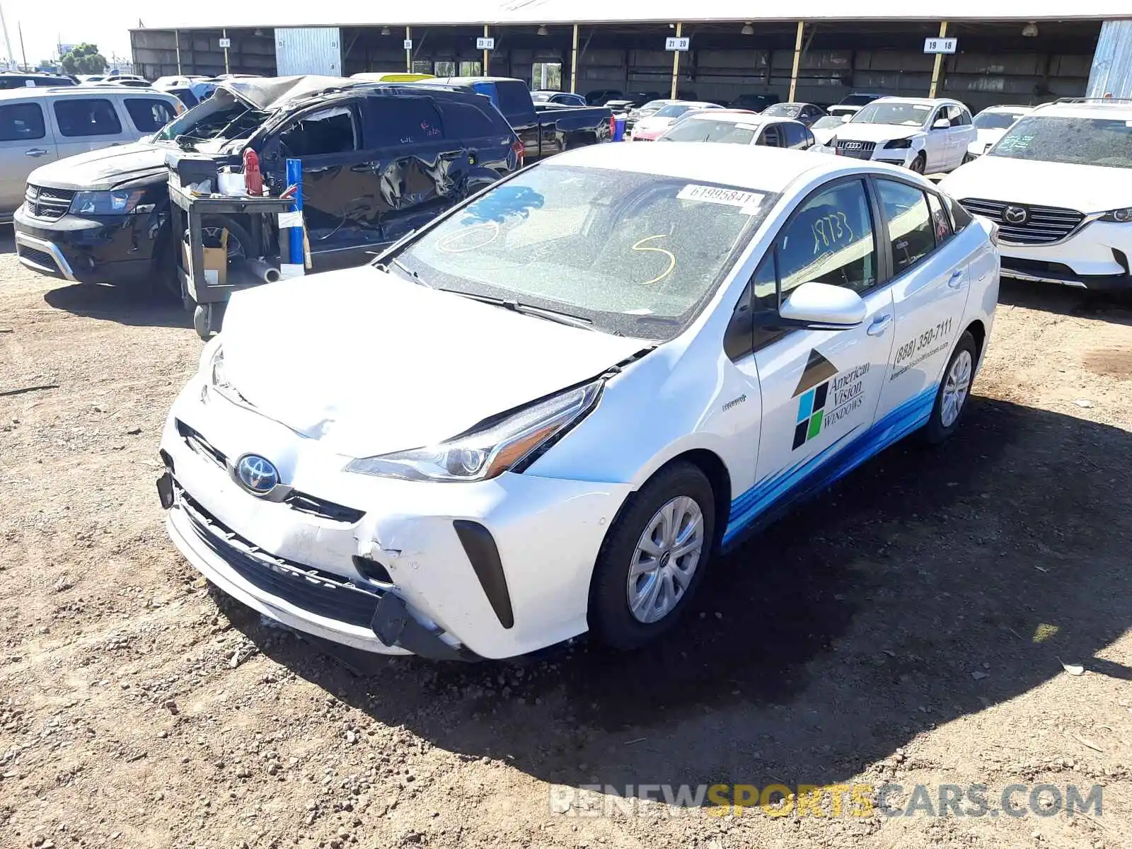 2 Фотография поврежденного автомобиля JTDKAMFU9M3129639 TOYOTA PRIUS 2021